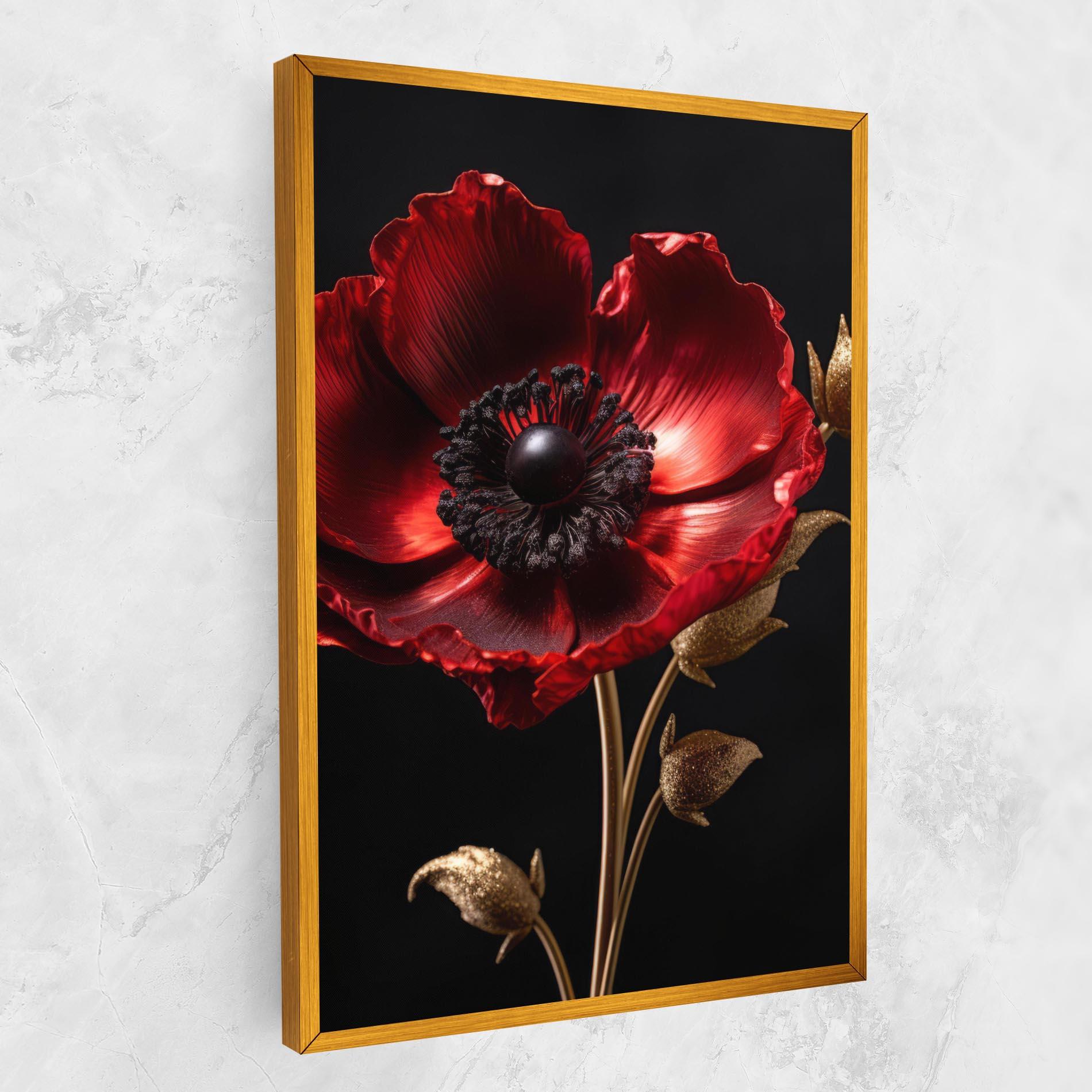 Leinwandbild Dark Red Poppy mockup 1