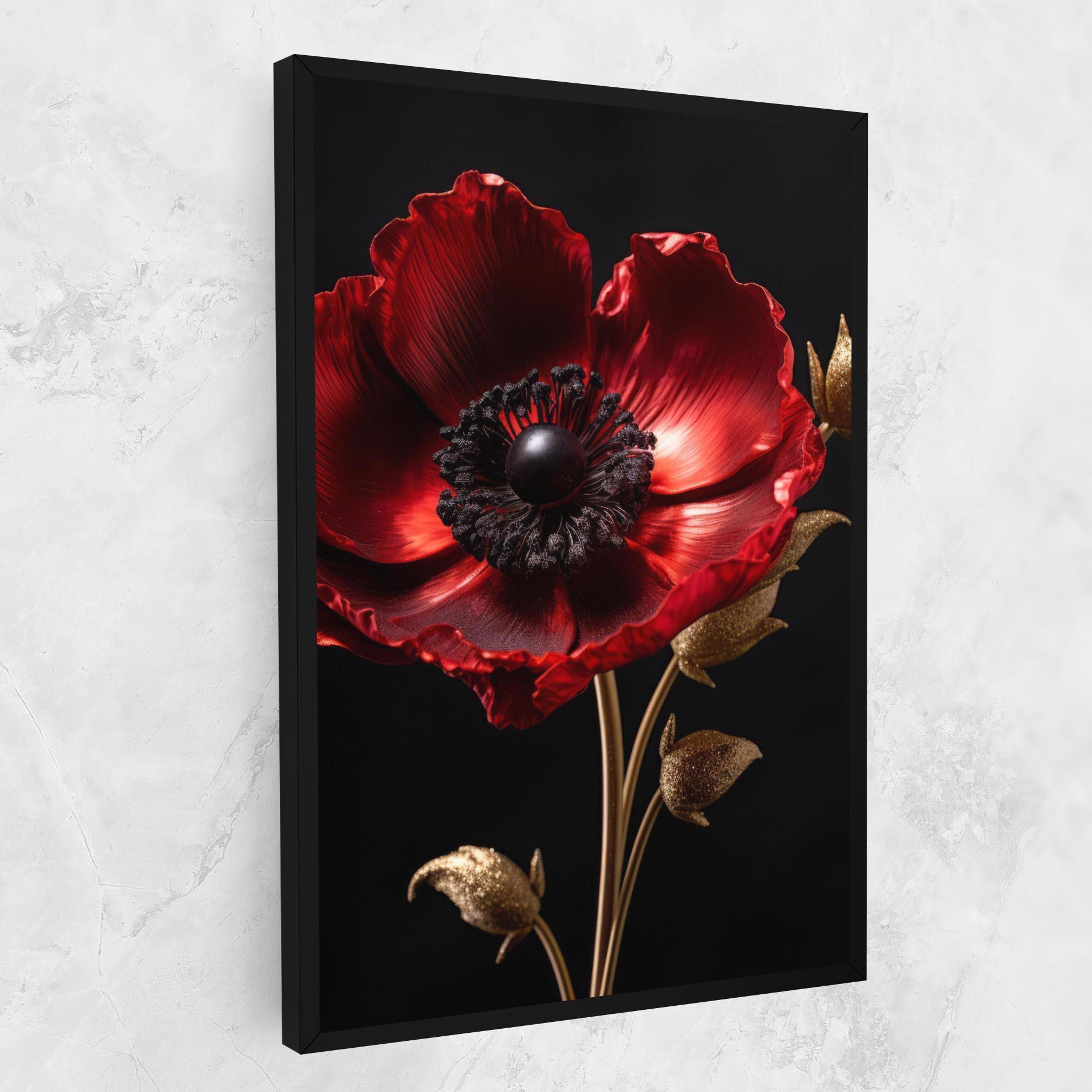 Leinwandbild Dark Red Poppy mockup 1