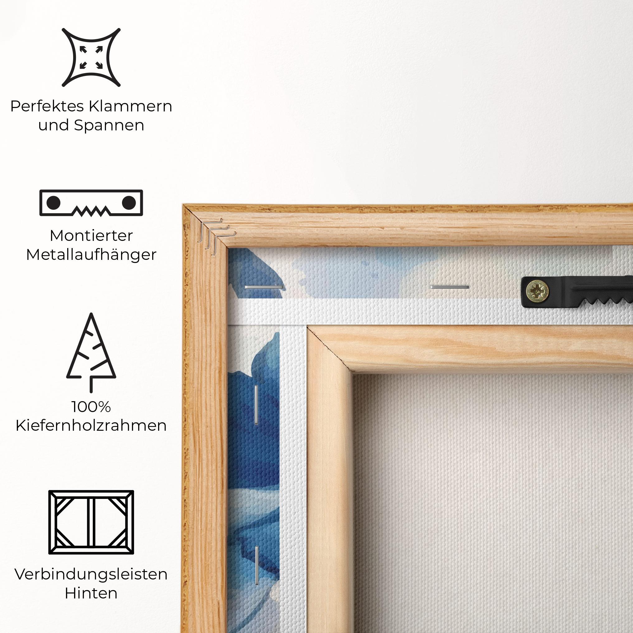 Leinwandbild Blue Poppies mockup 5