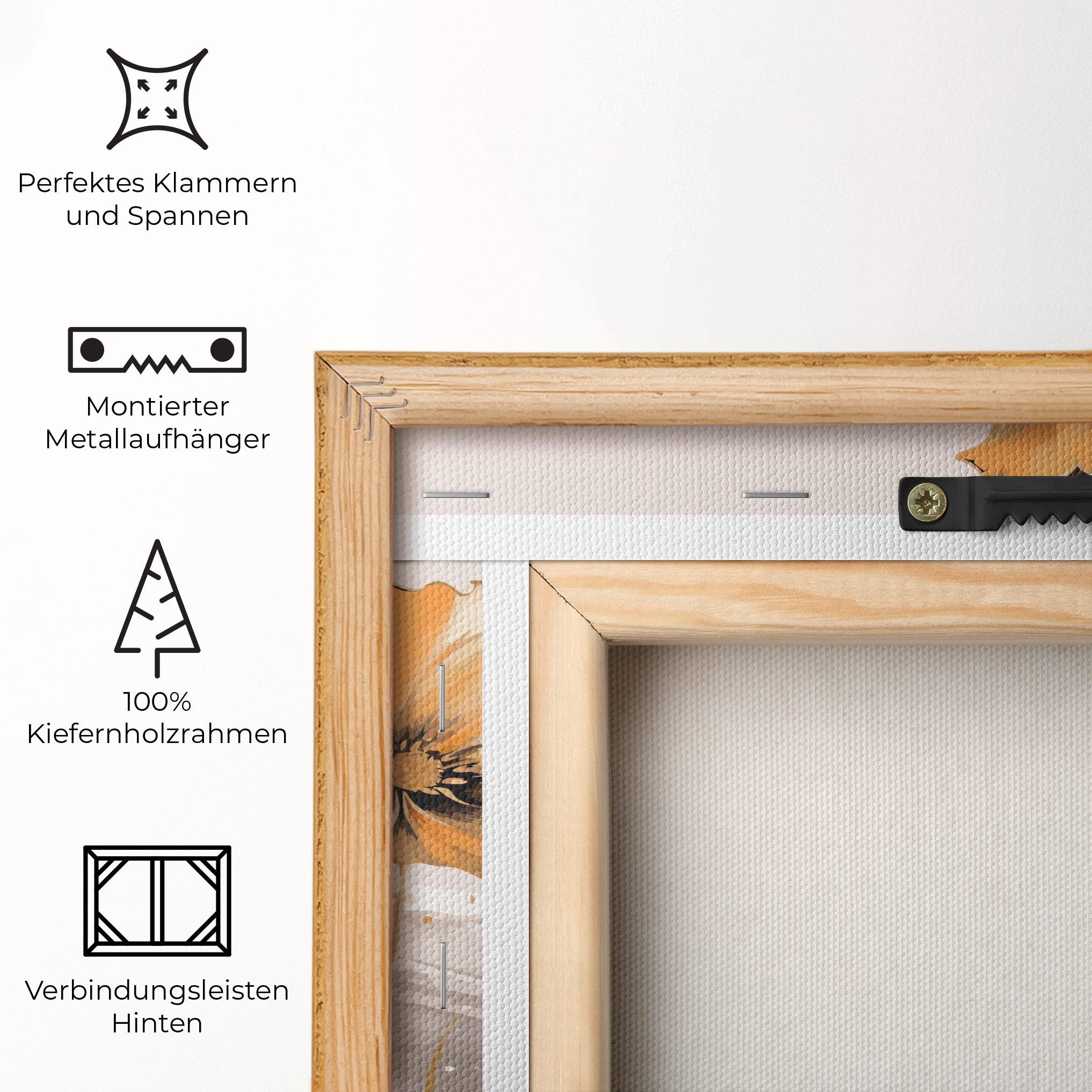 Leinwandbild Gold Black Poppy mockup 5