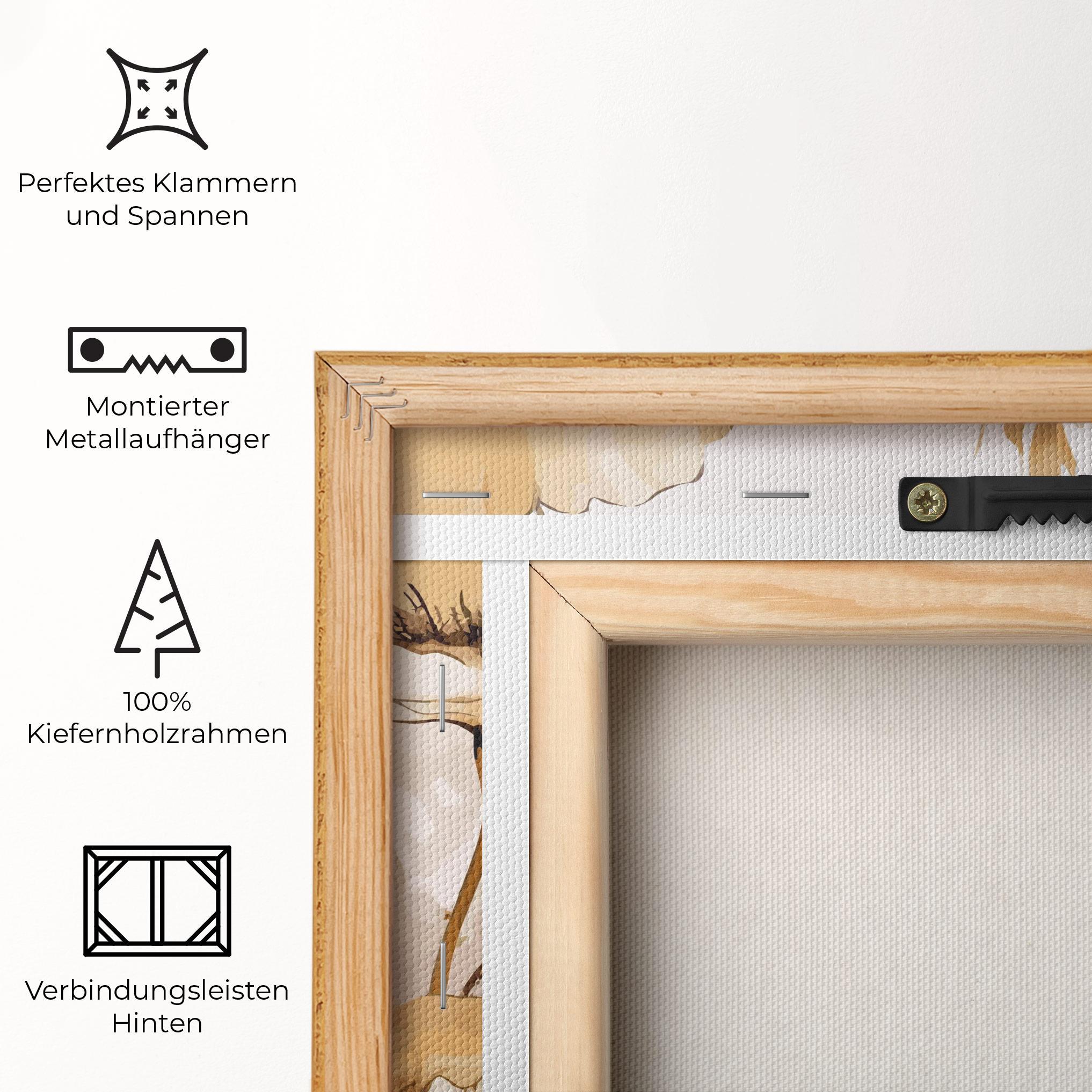 Leinwandbild Gold Cream Poppy mockup 5