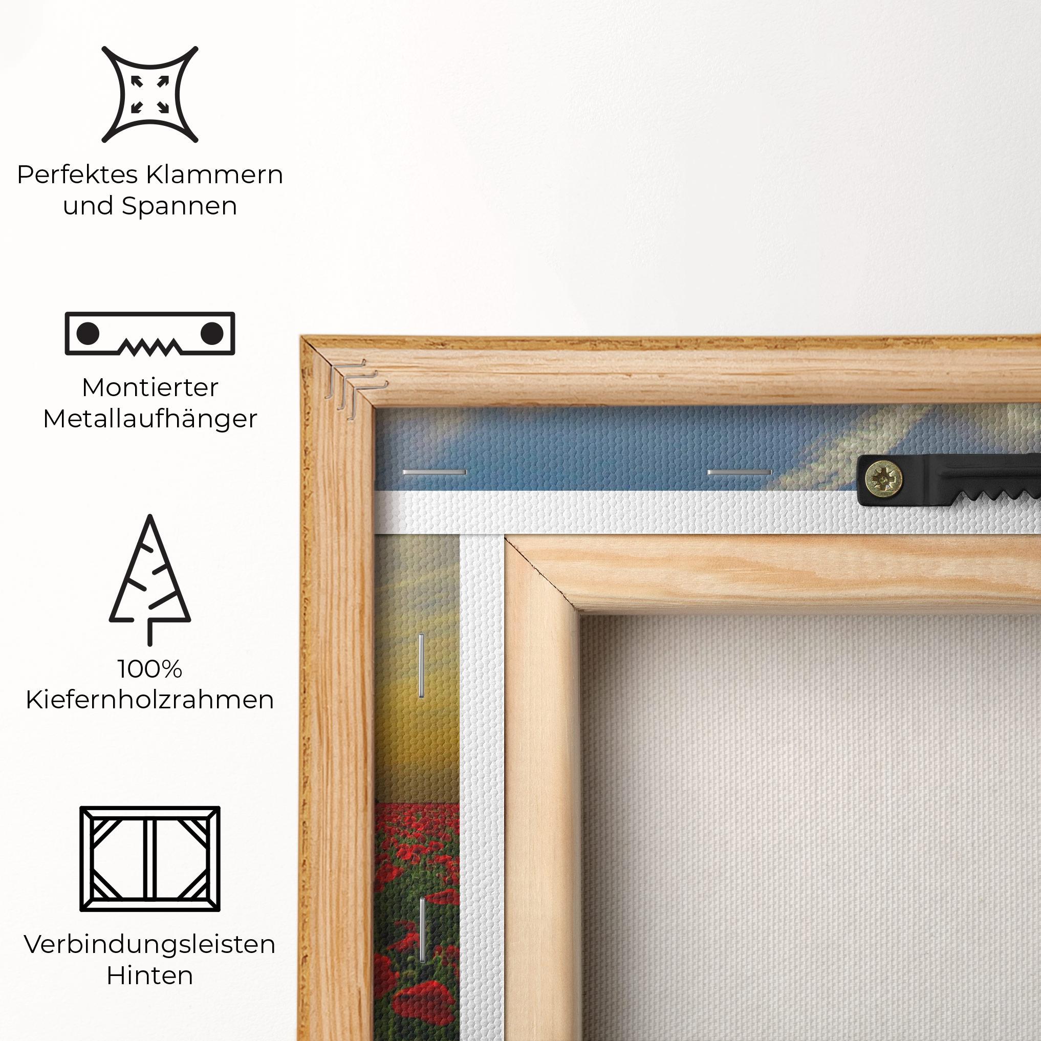 Leinwandbild Poppies Sunset mockup 5