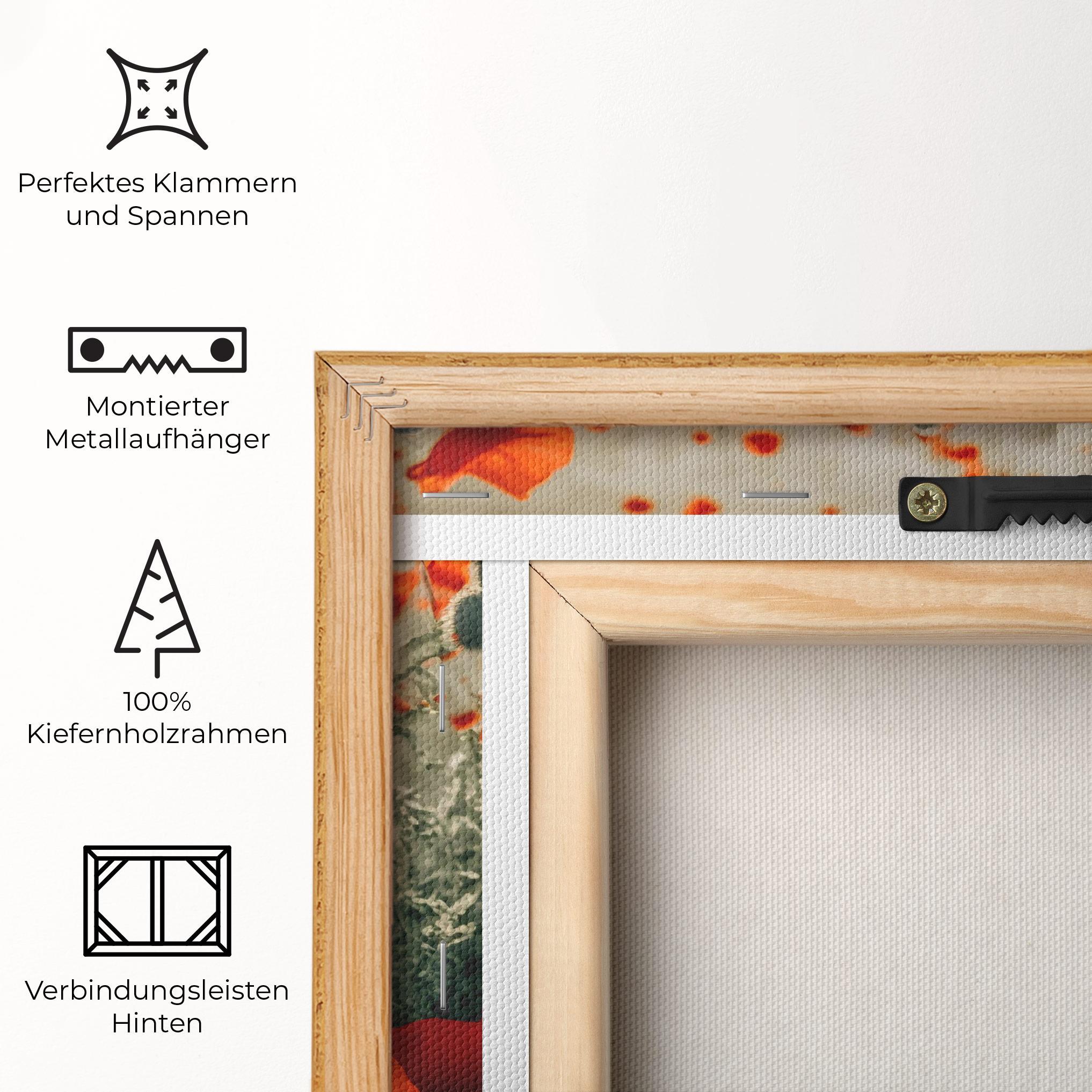 Leinwandbild Poppy Grass Field mockup 5