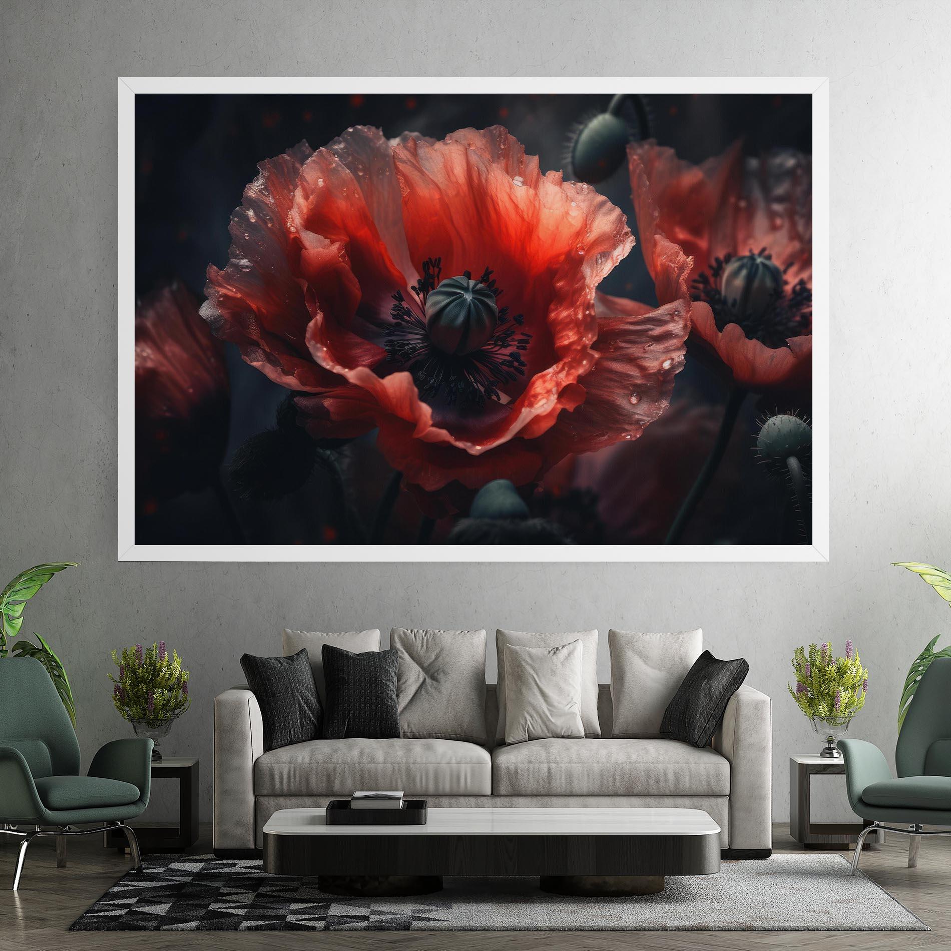 Leinwandbild Dark Shade Poppy mockup 7