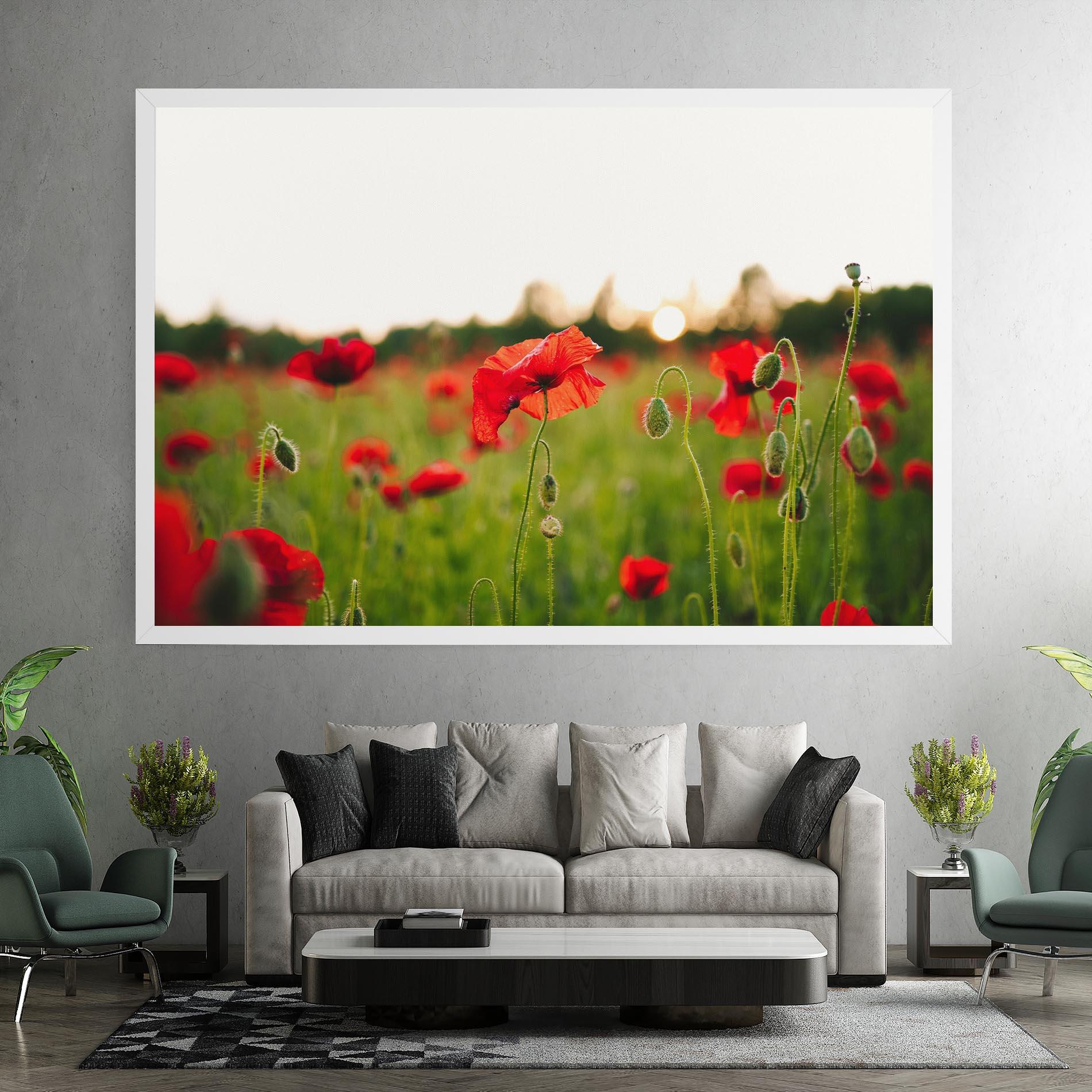 Leinwandbild Poppies Field mockup 7