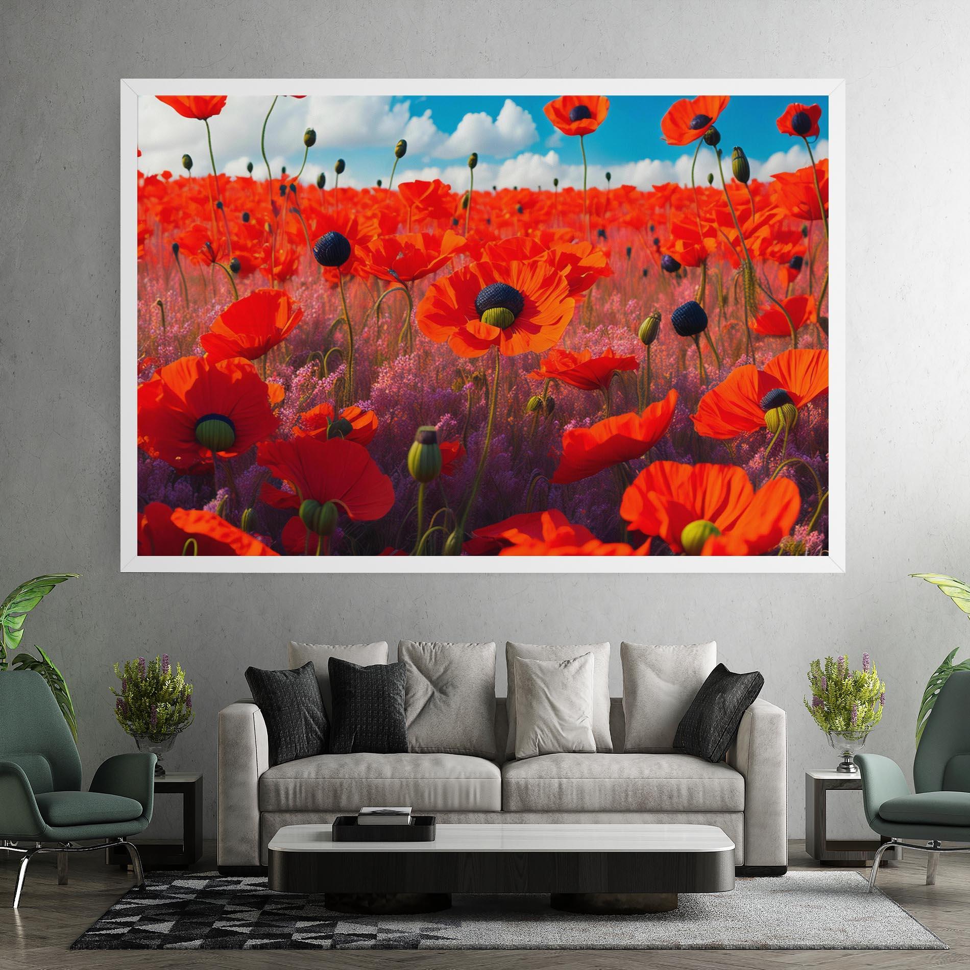 Leinwandbild Wild Poppies mockup 7