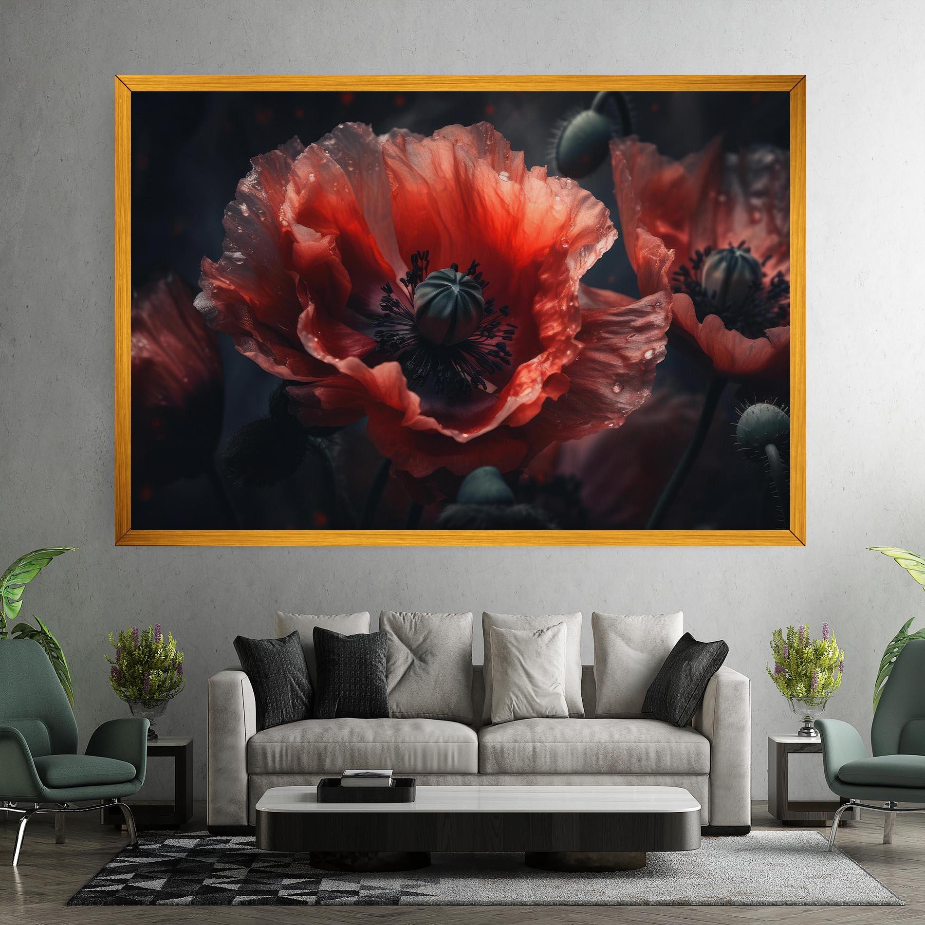 Leinwandbild Dark Shade Poppy mockup 7