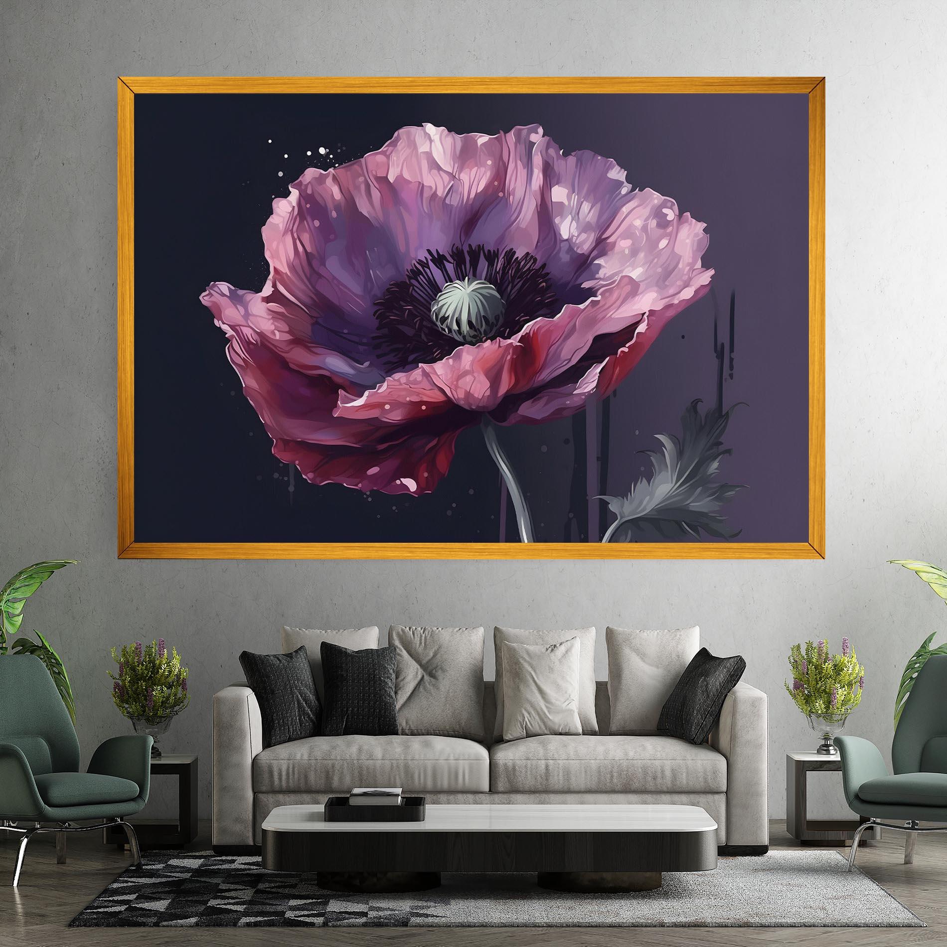 Leinwandbild Light Purple Poppy mockup 7