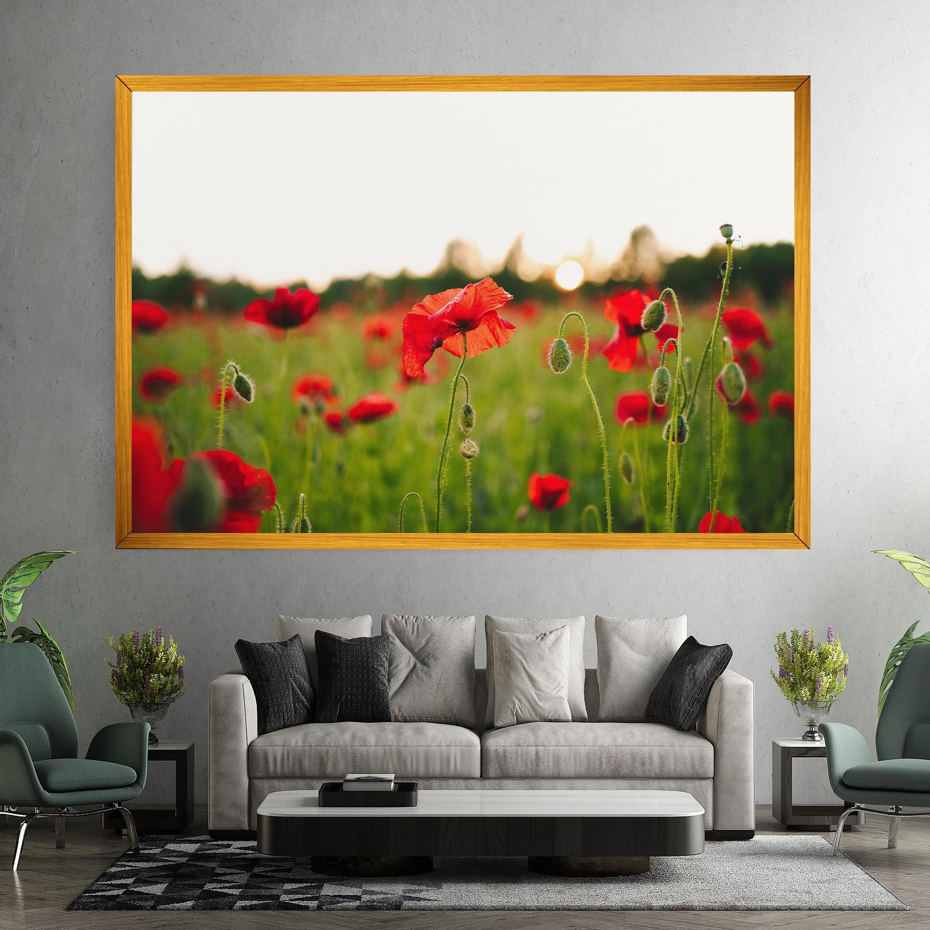 Leinwandbild Poppies Field mockup 7