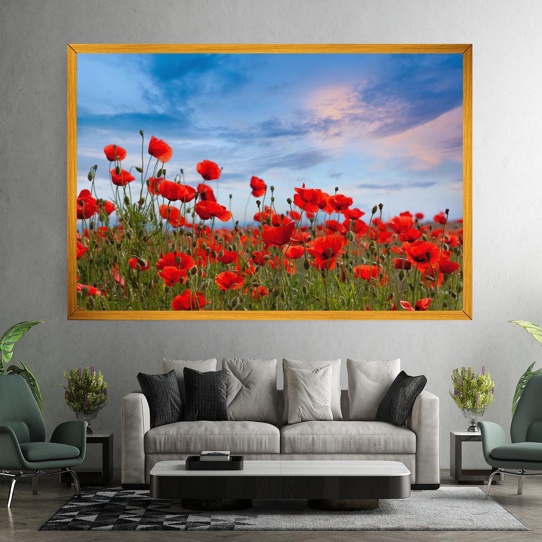 Leinwandbild Poppy Field mockup 7