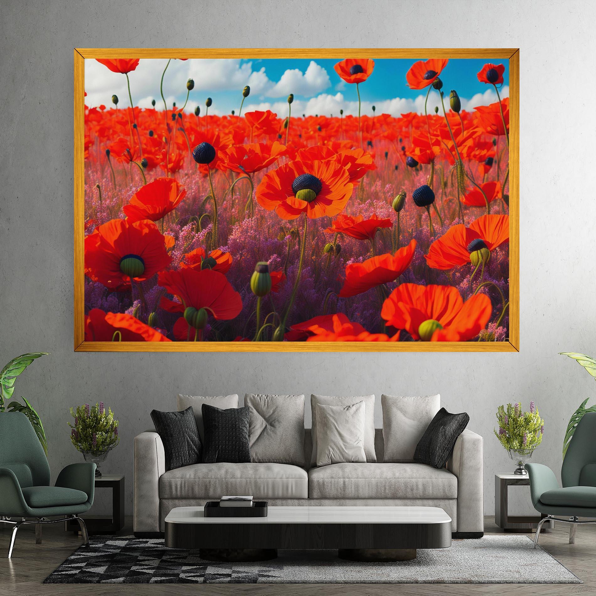 Leinwandbild Wild Poppies mockup 7