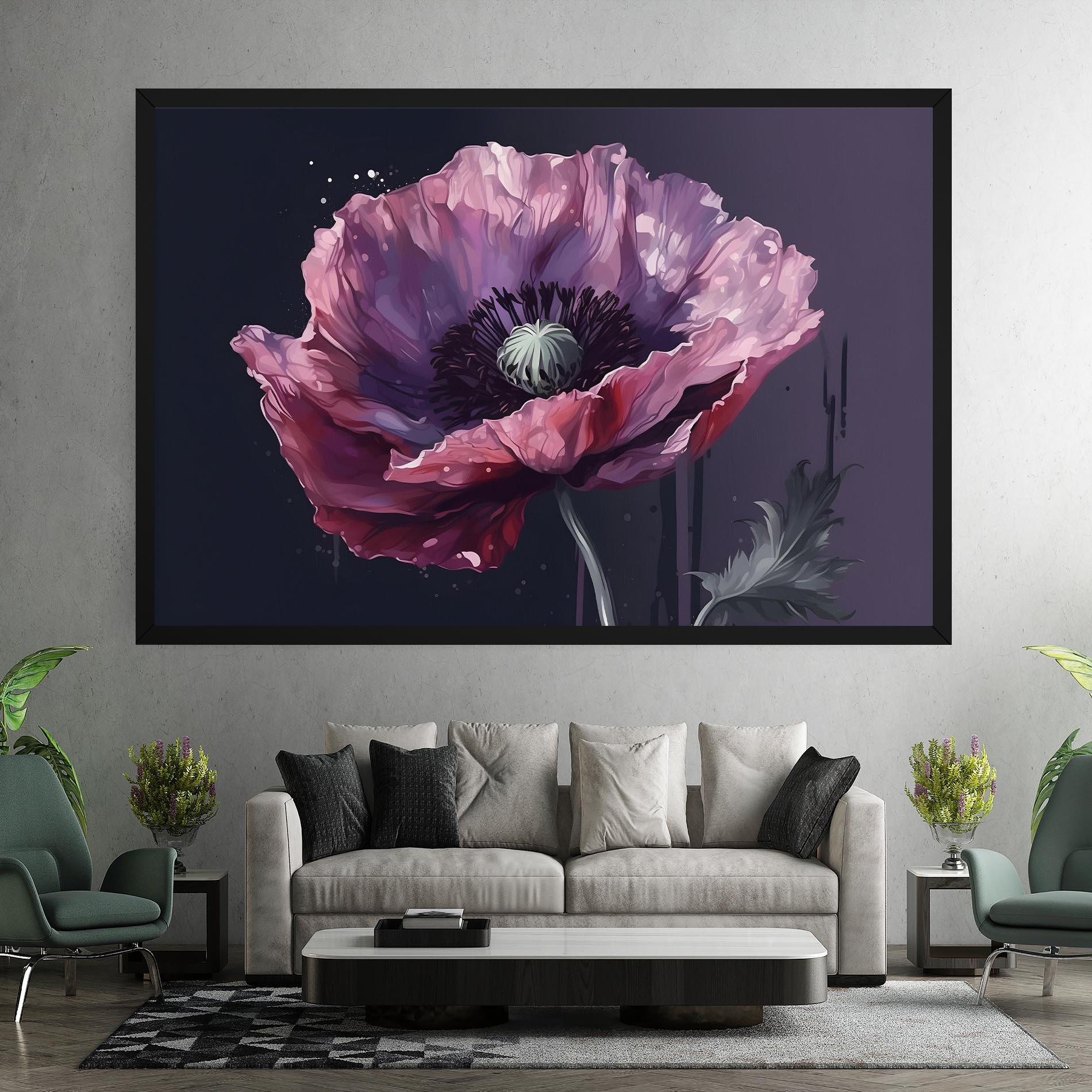 Leinwandbild Light Purple Poppy mockup 7