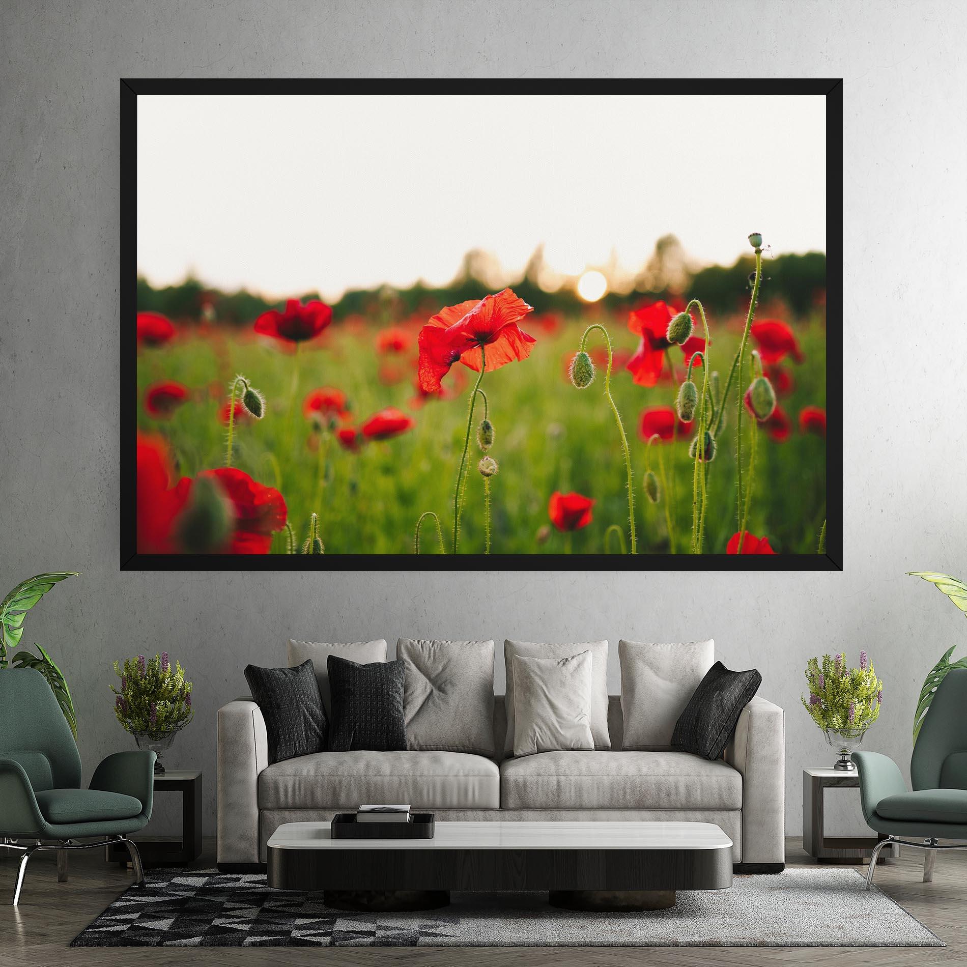 Leinwandbild Poppies Field mockup 7