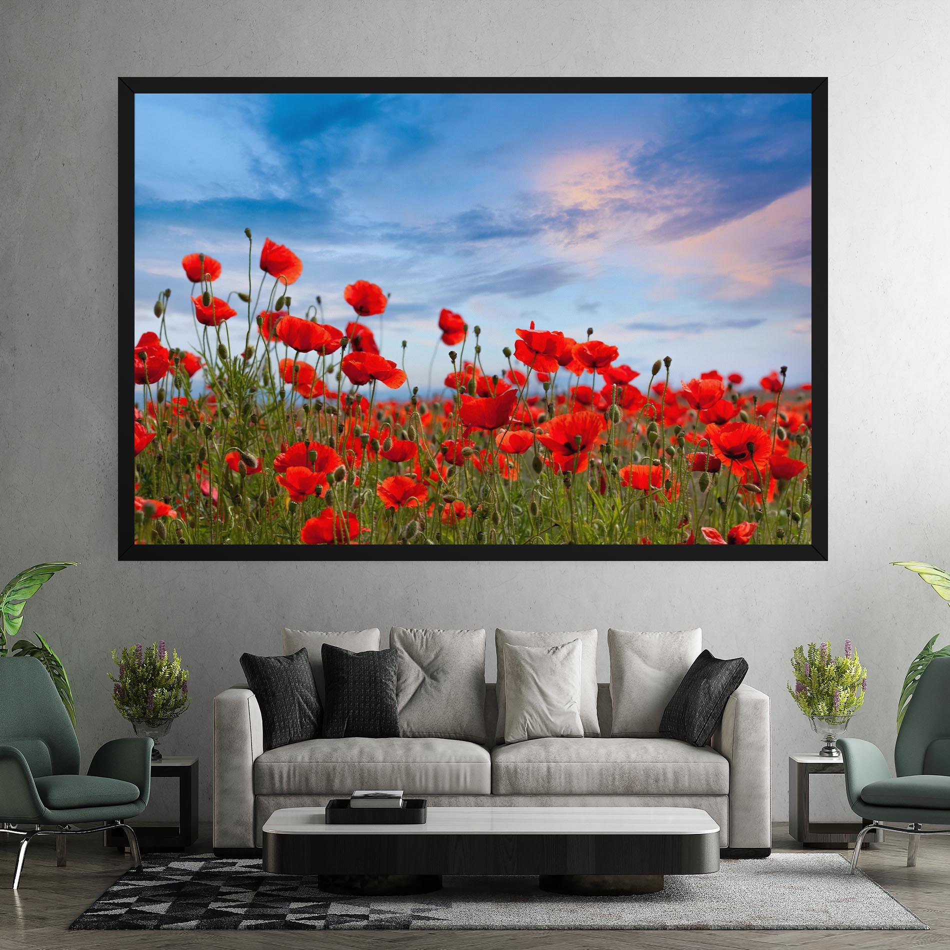 Leinwandbild Poppy Field mockup 7