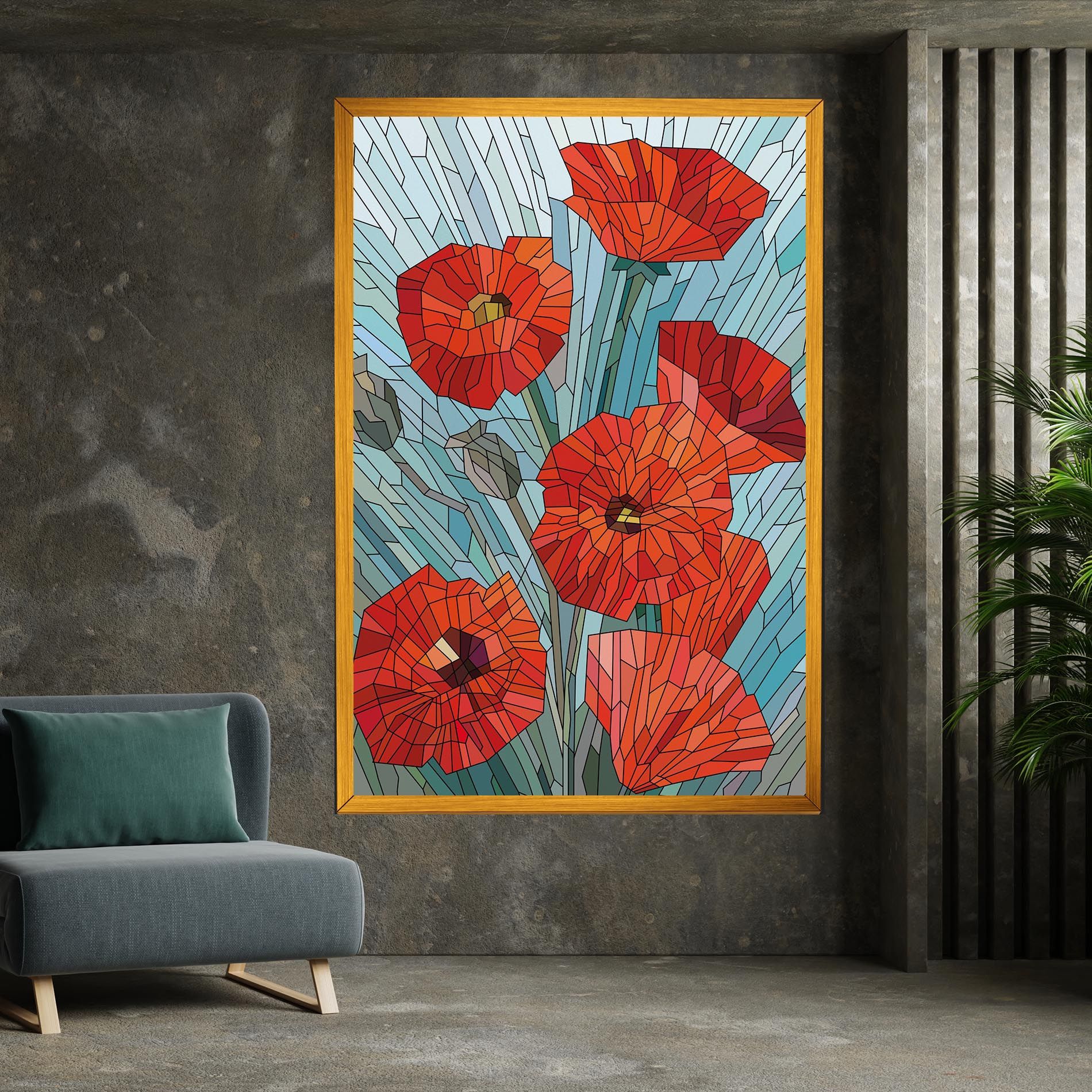 Blue Glass Poppy mockup 7