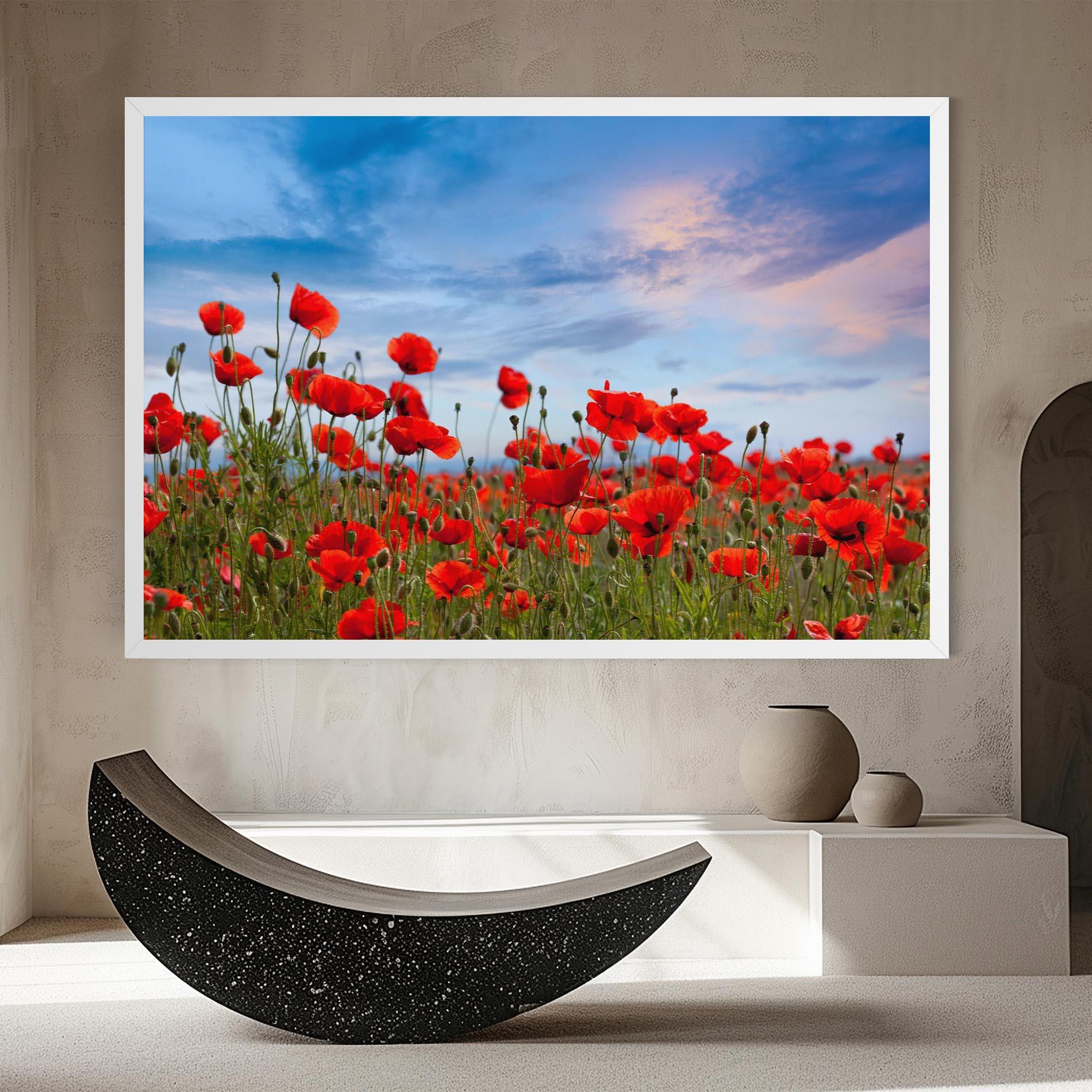 Leinwandbild Poppy Field mockup 8