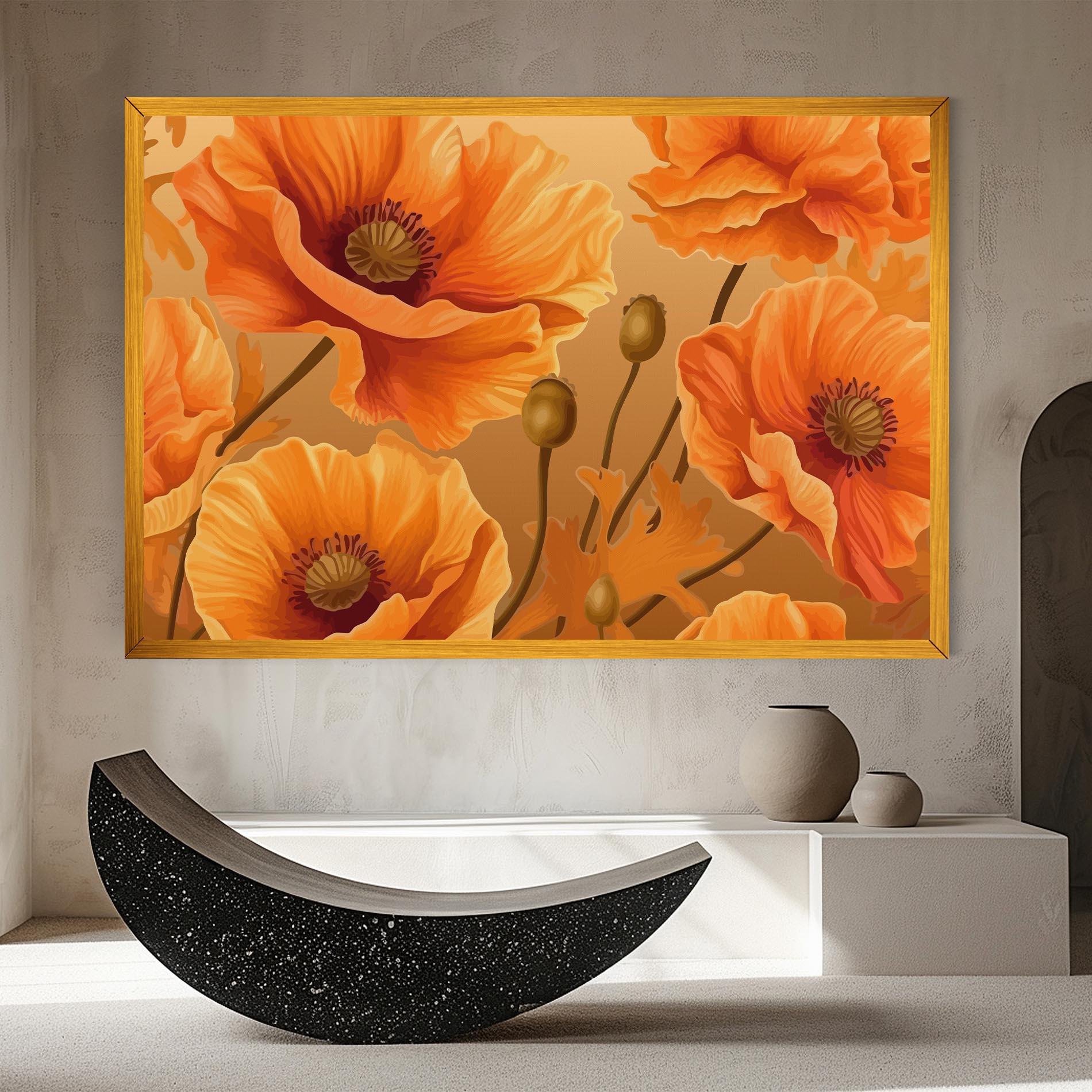 Leinwandbild Pastel Orange Poppy mockup 8