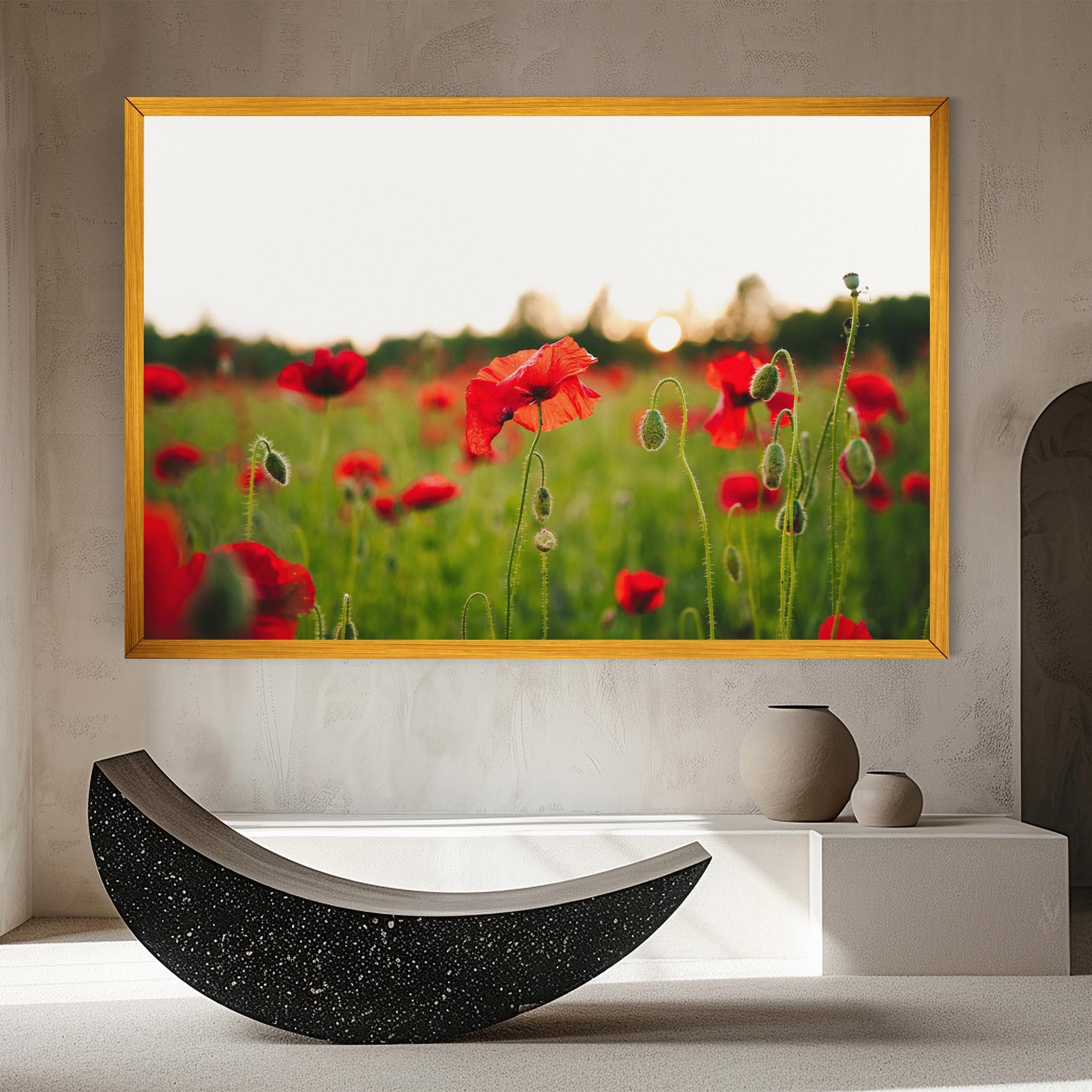 Leinwandbild Poppies Field mockup 8