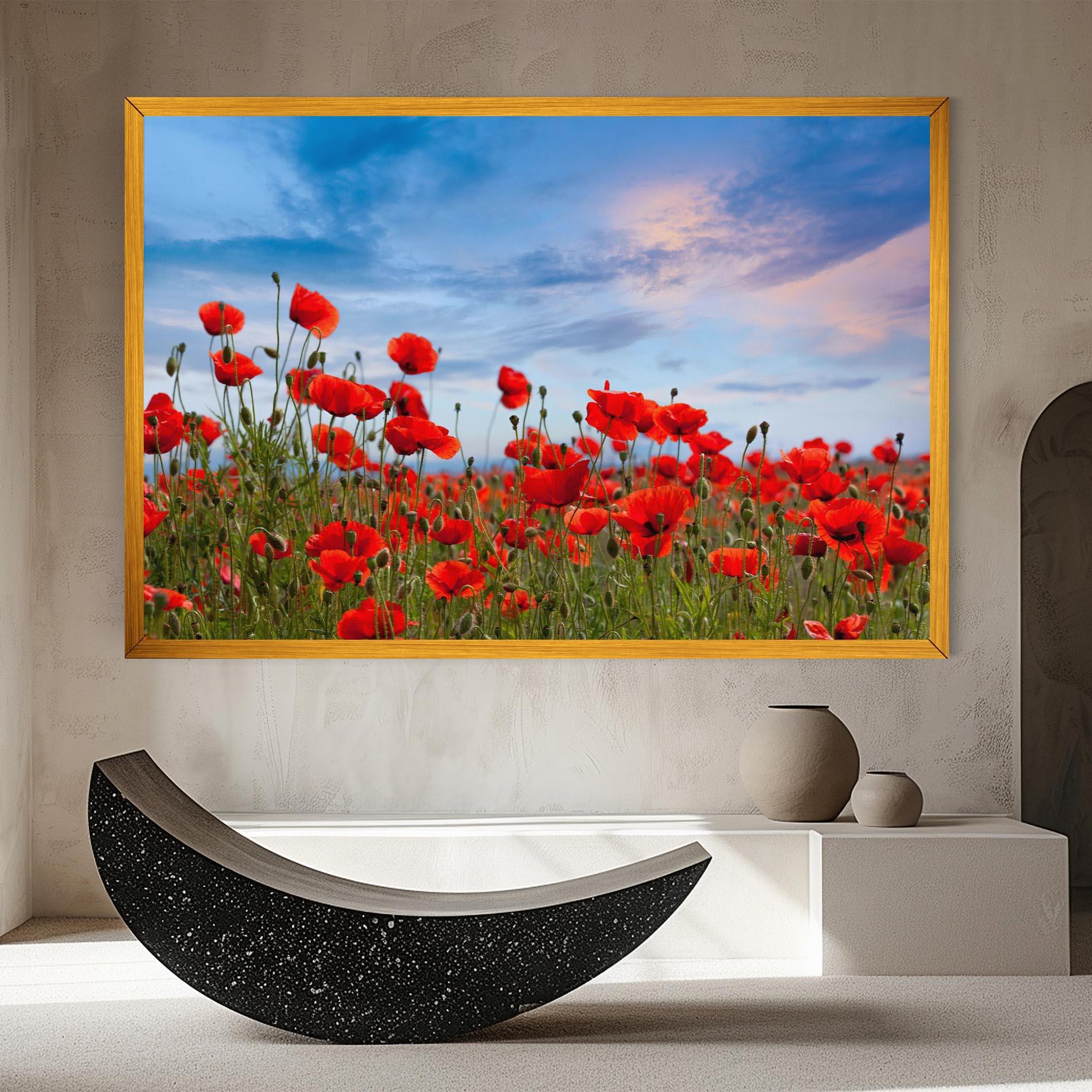 Leinwandbild Poppy Field mockup 8