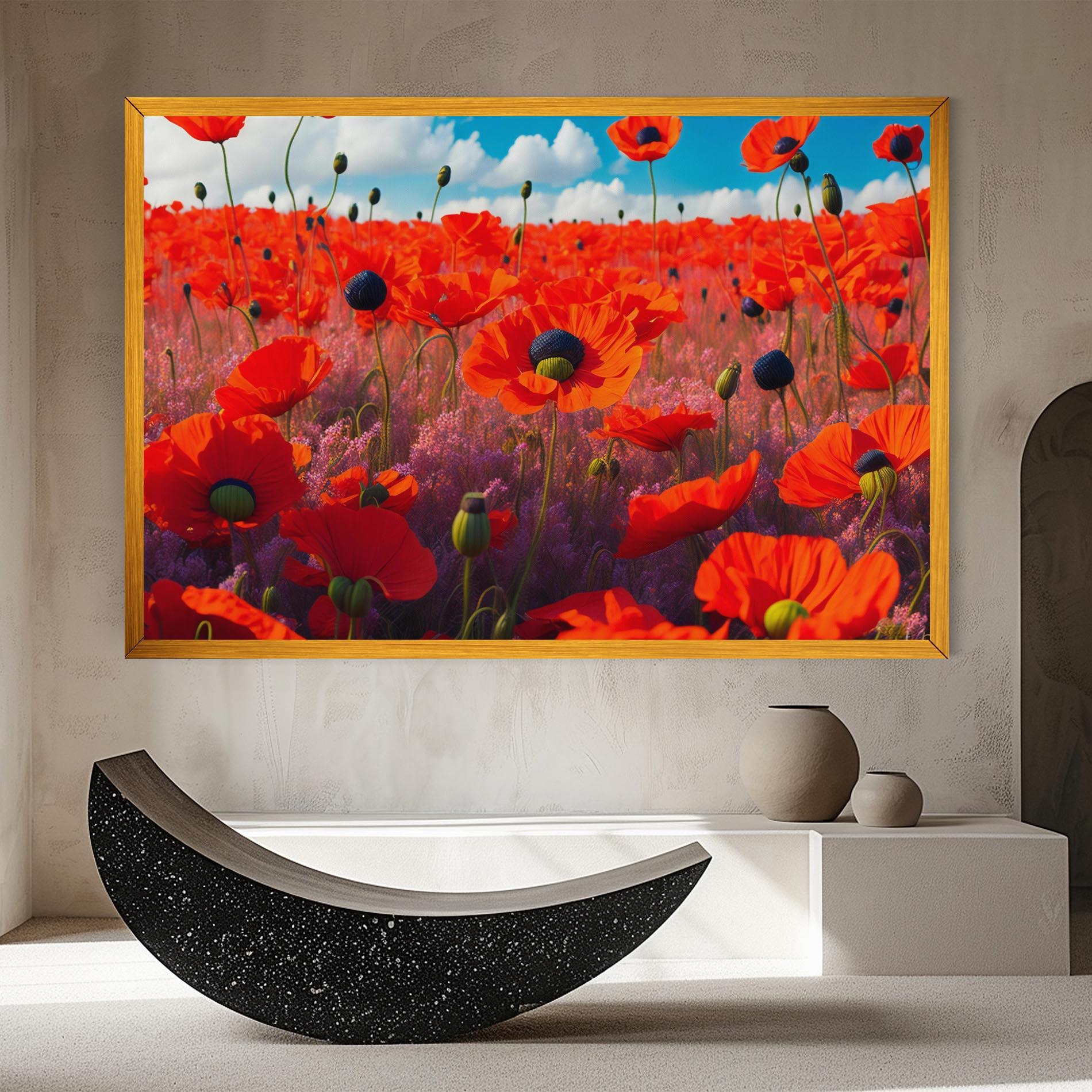 Leinwandbild Wild Poppies mockup 8