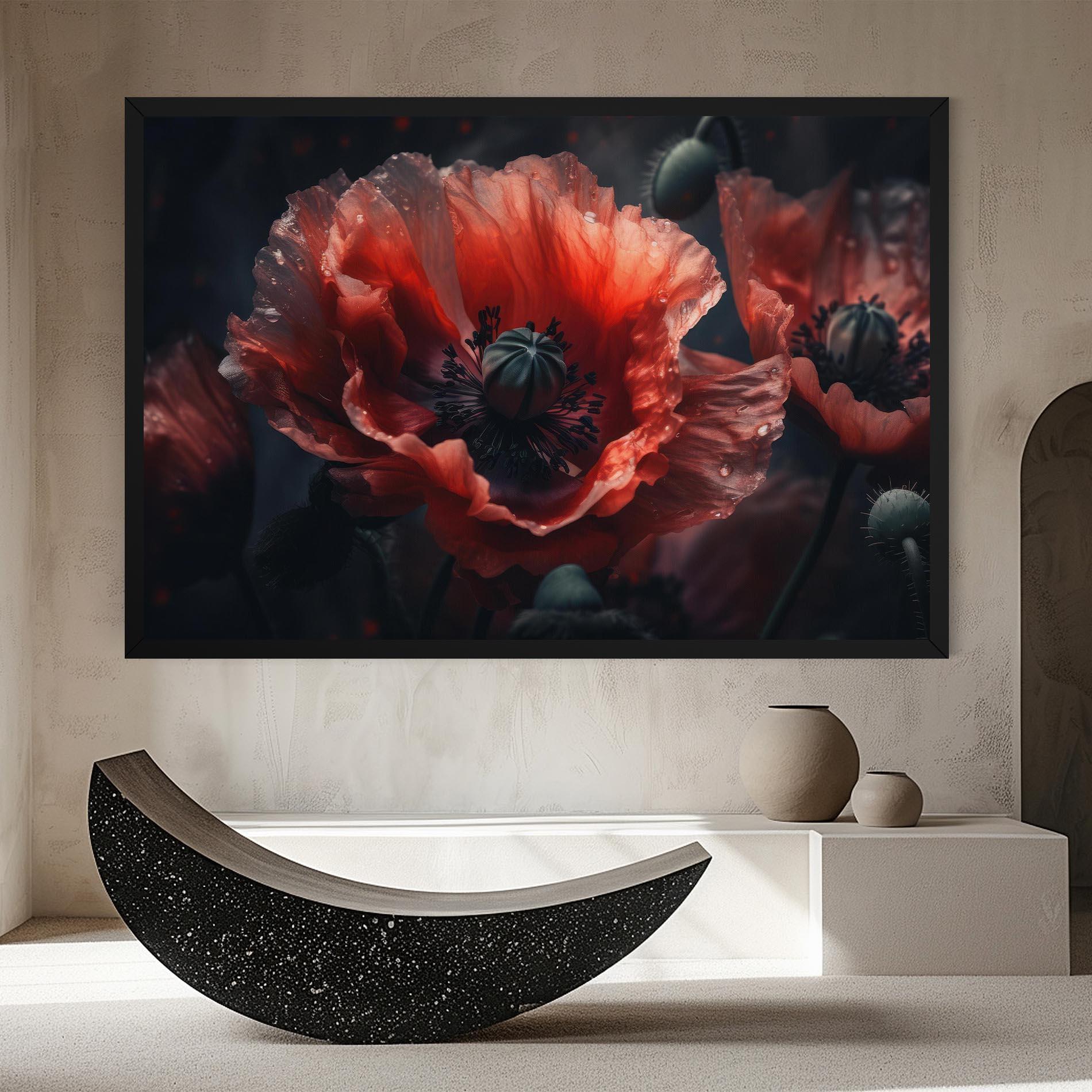 Leinwandbild Dark Shade Poppy mockup 8