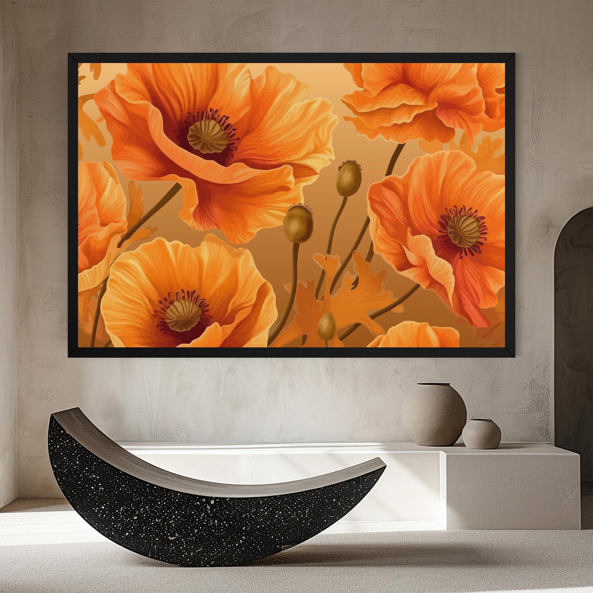 Leinwandbild Pastel Orange Poppy mockup 8