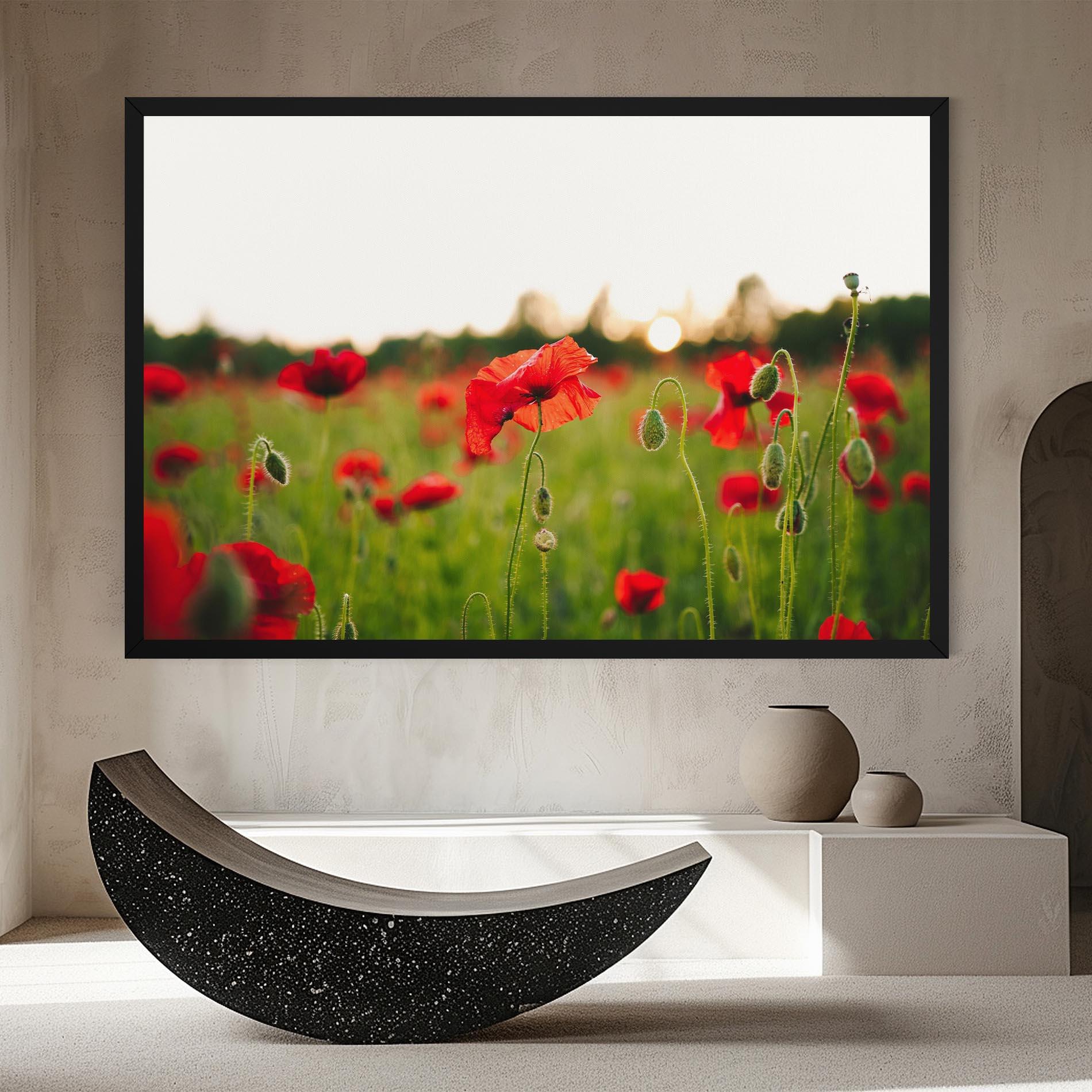 Leinwandbild Poppies Field mockup 8