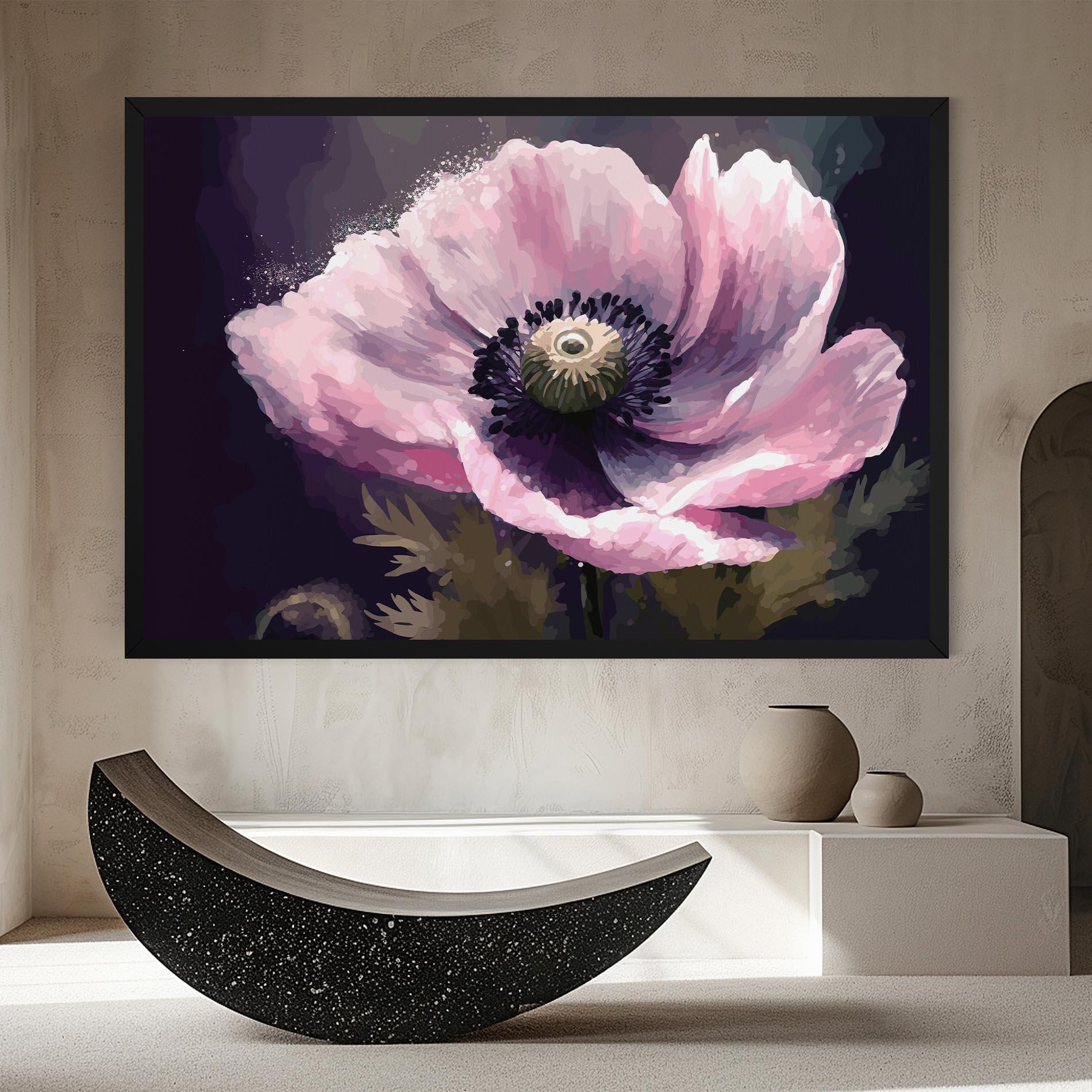 Leinwandbild Pretty Pink Poppy mockup 8