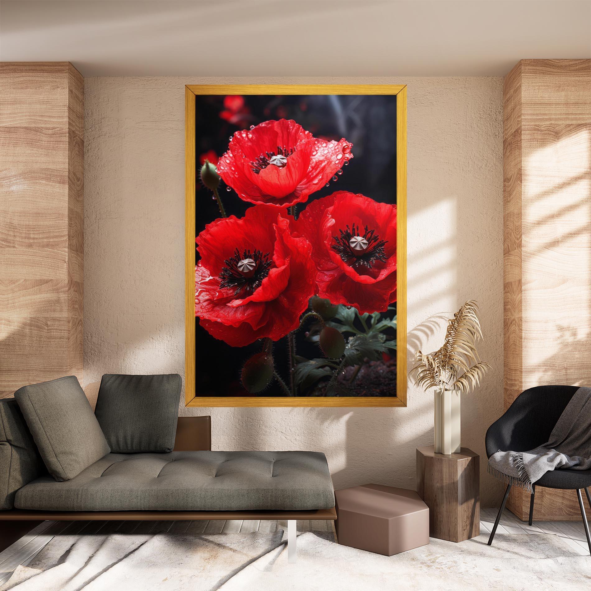 Leinwandbild Red Poppy mockup 8