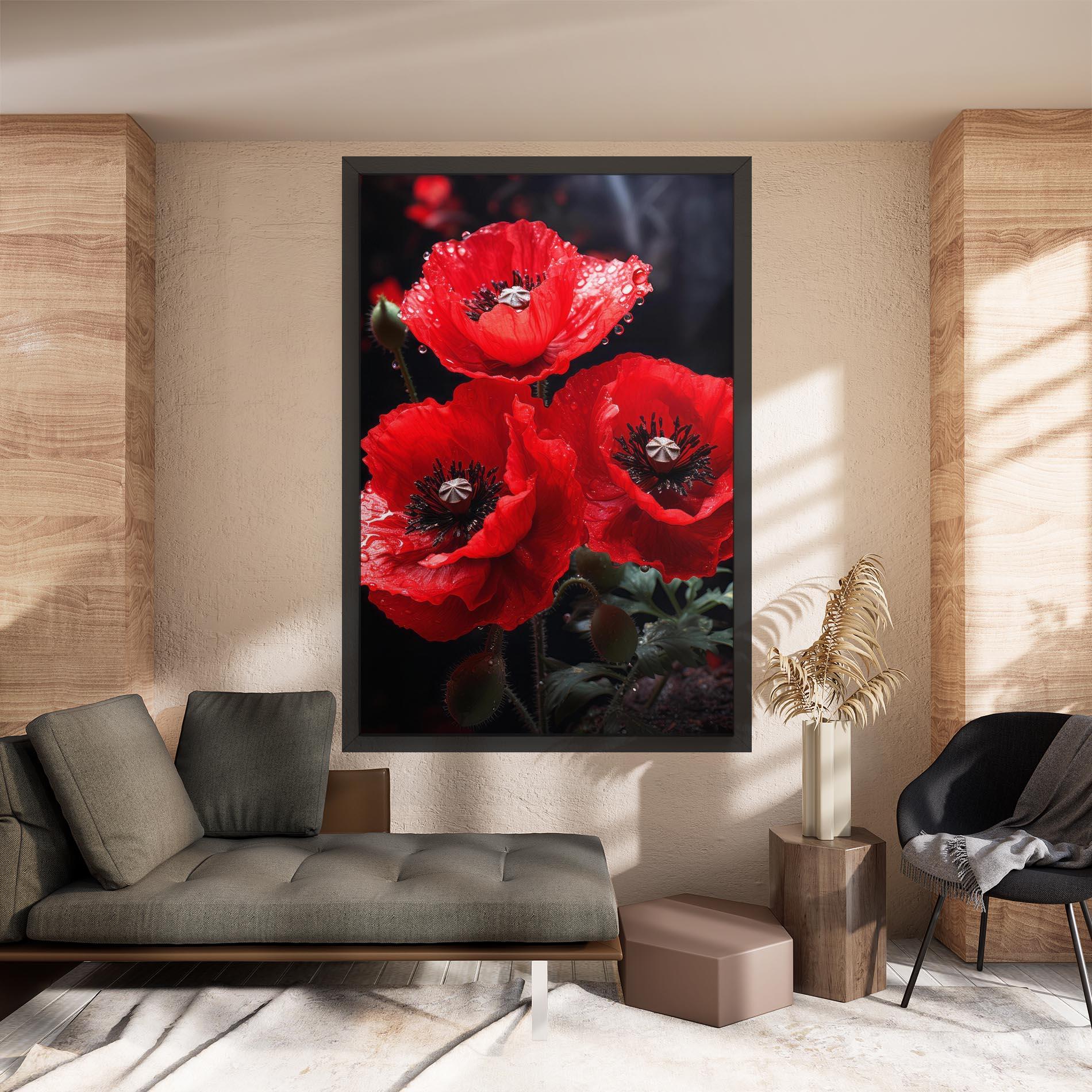 Leinwandbild Red Poppy mockup 8