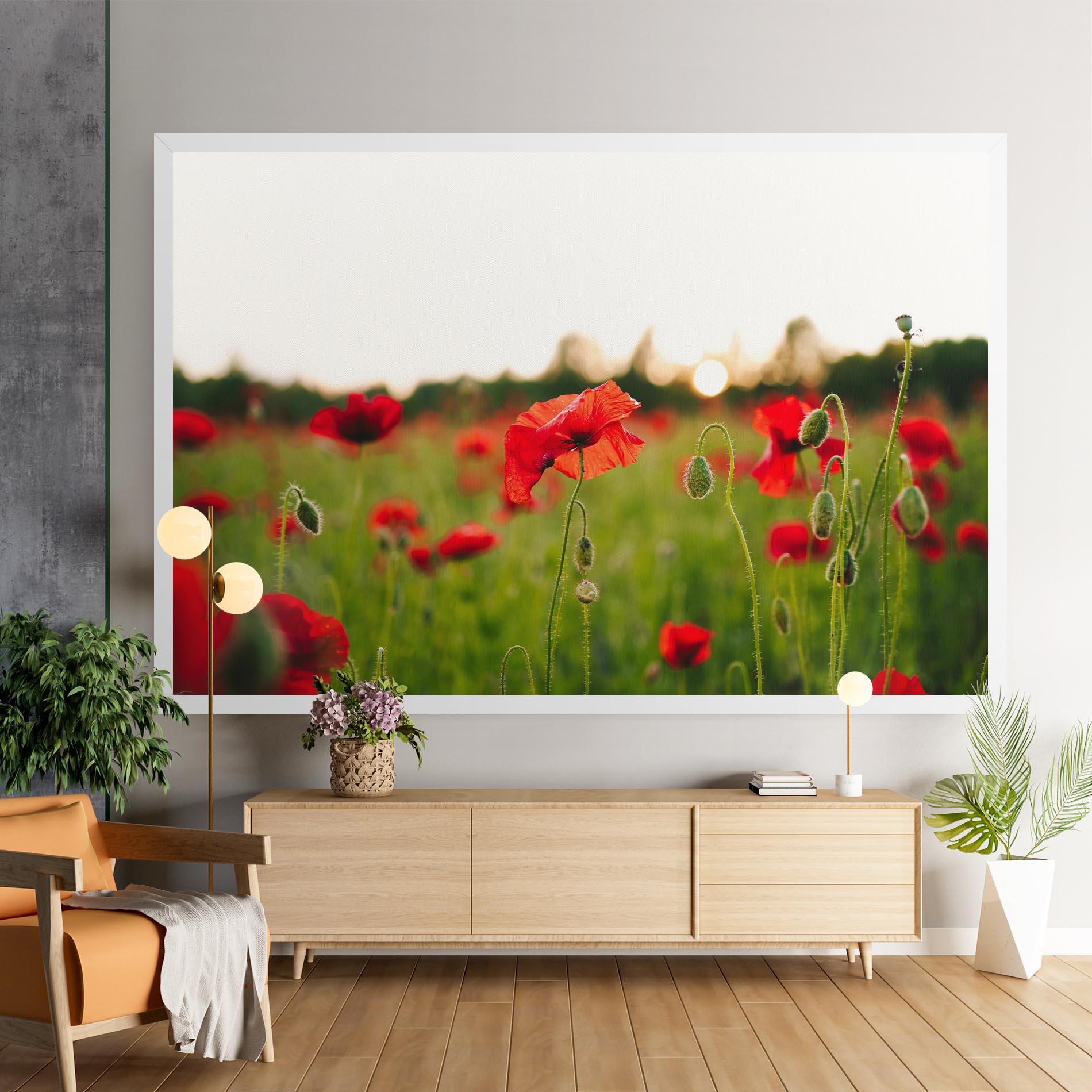 Leinwandbild Poppies Field mockup 9
