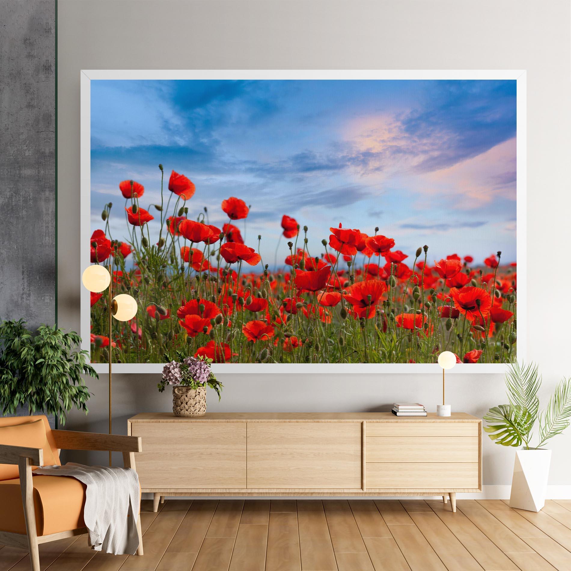 Leinwandbild Poppy Field mockup 9