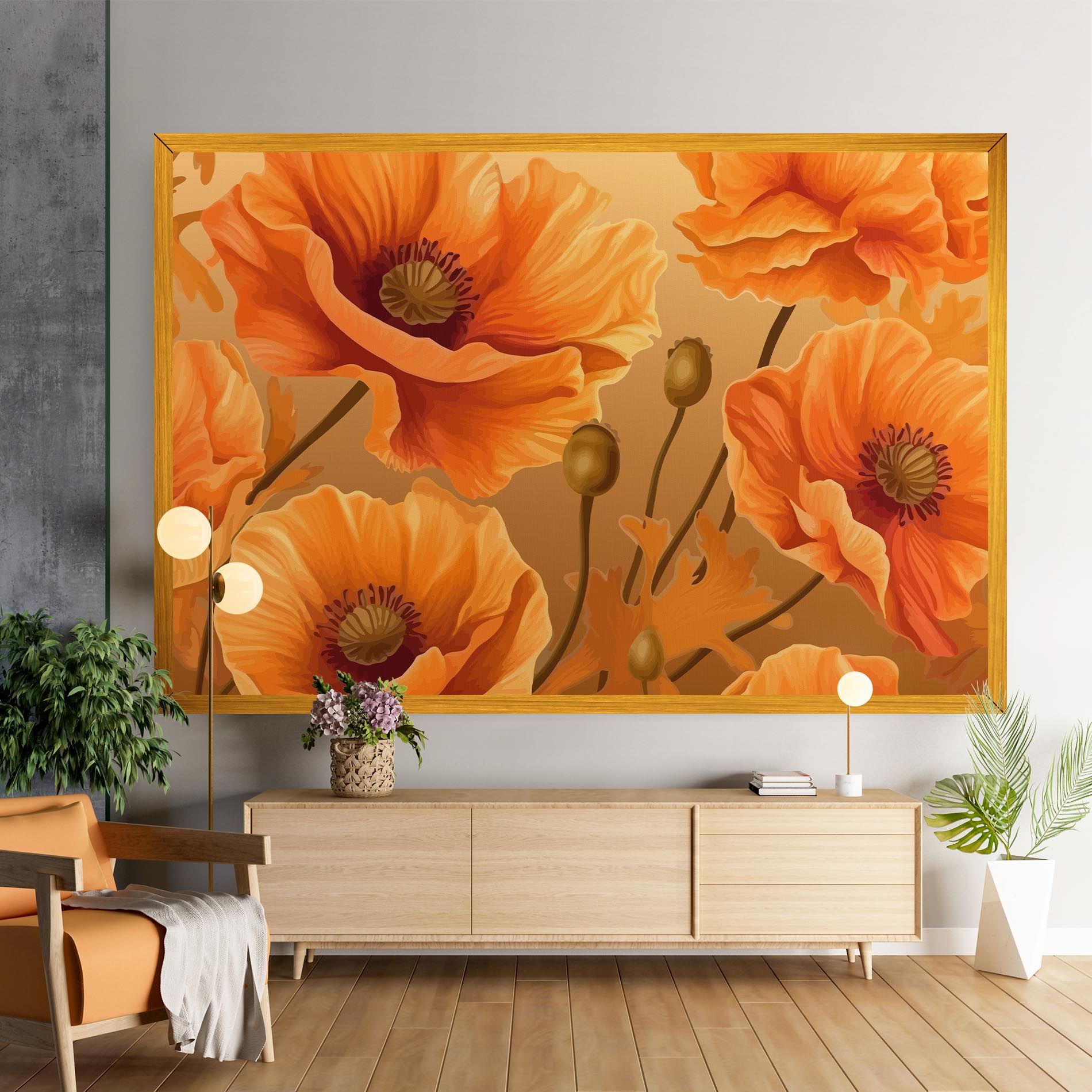 Pastel Orange Poppy mockup 9