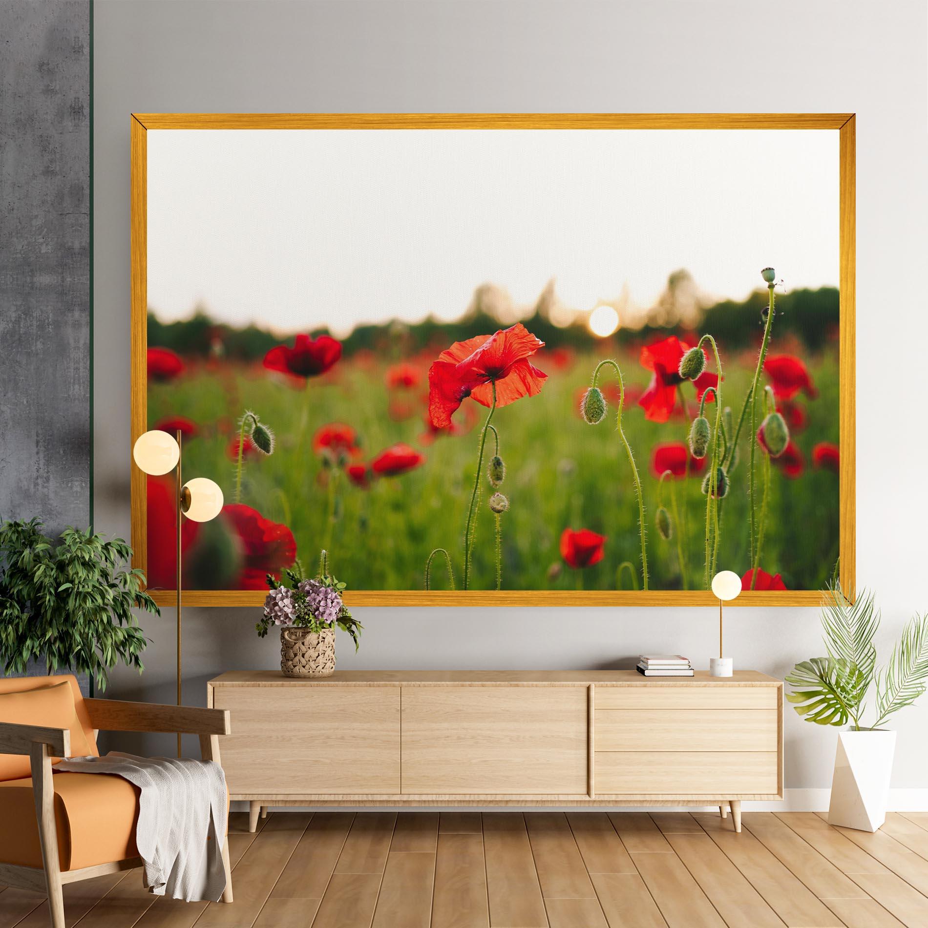 Leinwandbild Poppies Field mockup 9