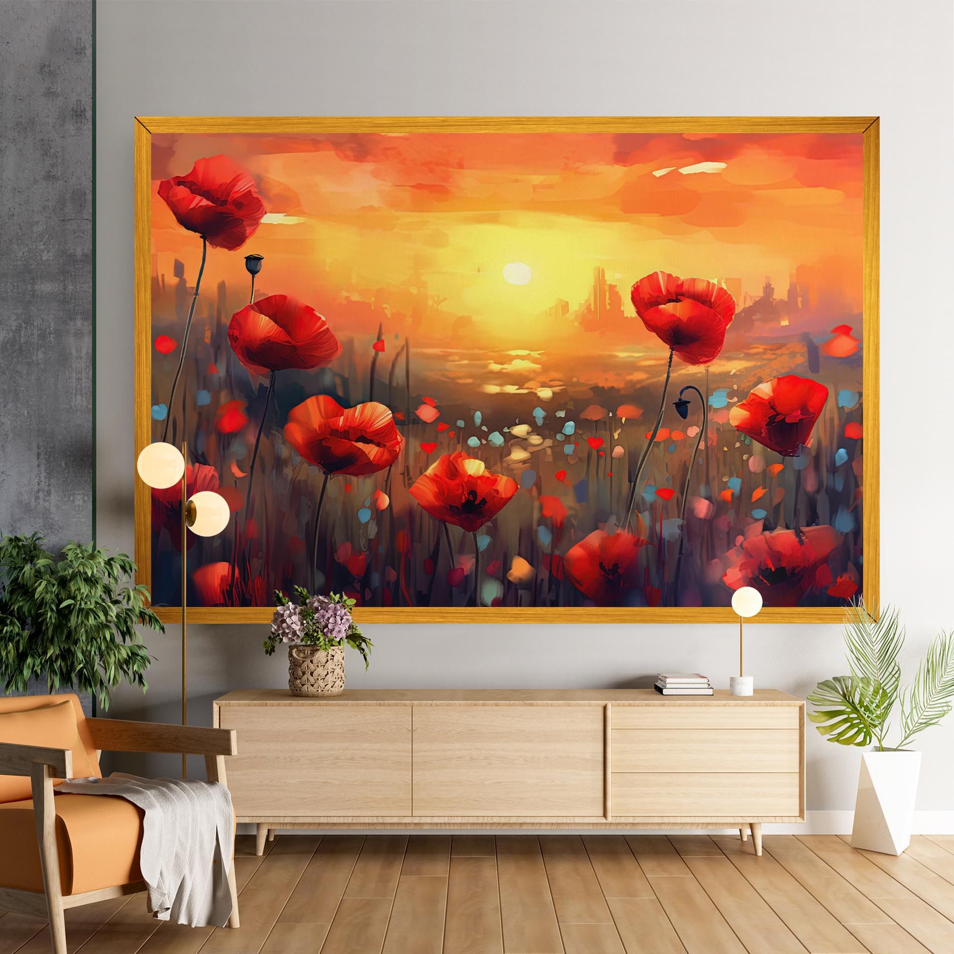 Sunrise Painting Poppies mockup 9