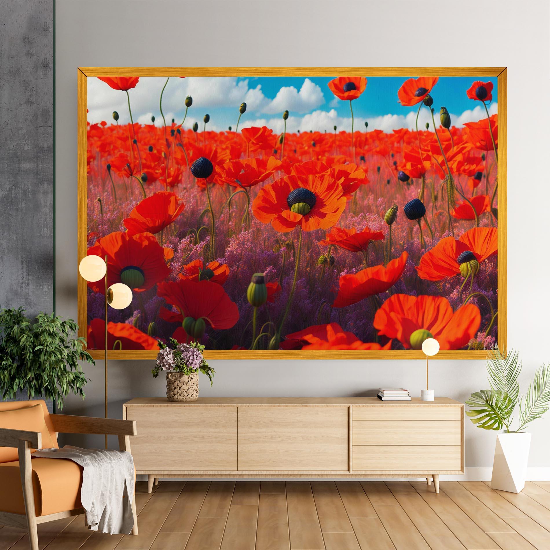 Leinwandbild Wild Poppies mockup 9