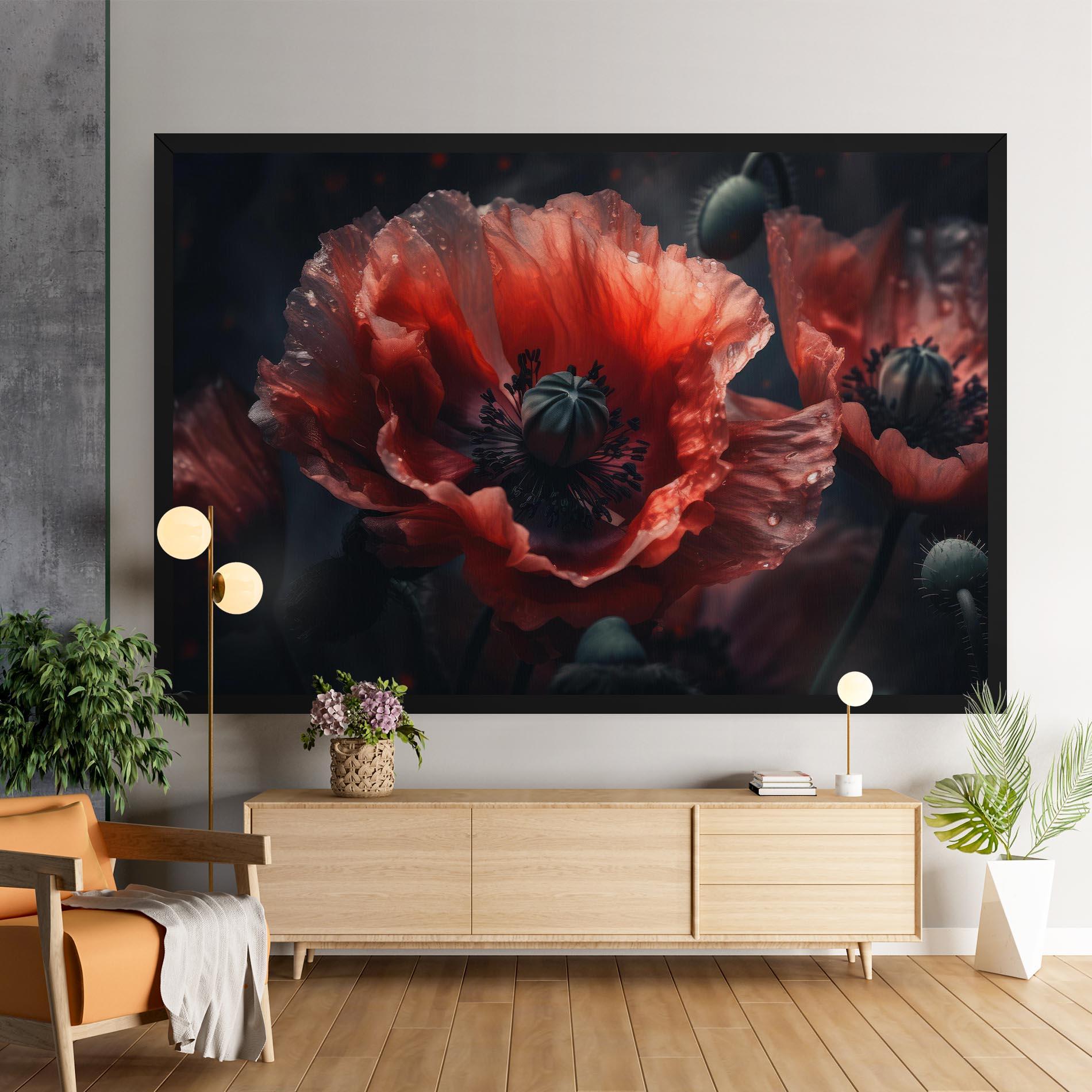 Leinwandbild Dark Shade Poppy mockup 9