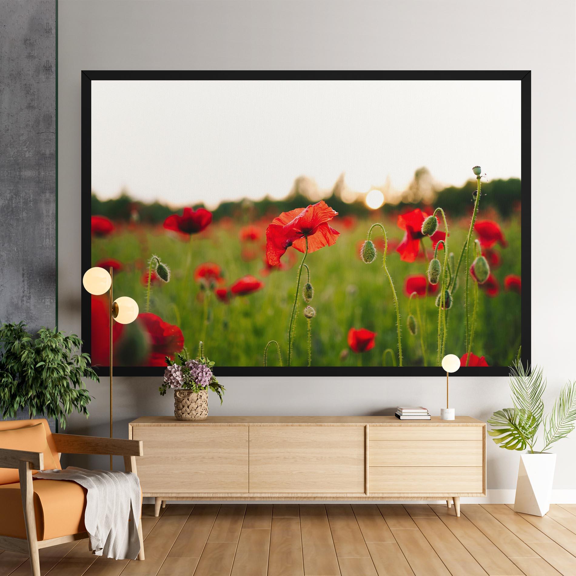 Leinwandbild Poppies Field mockup 9