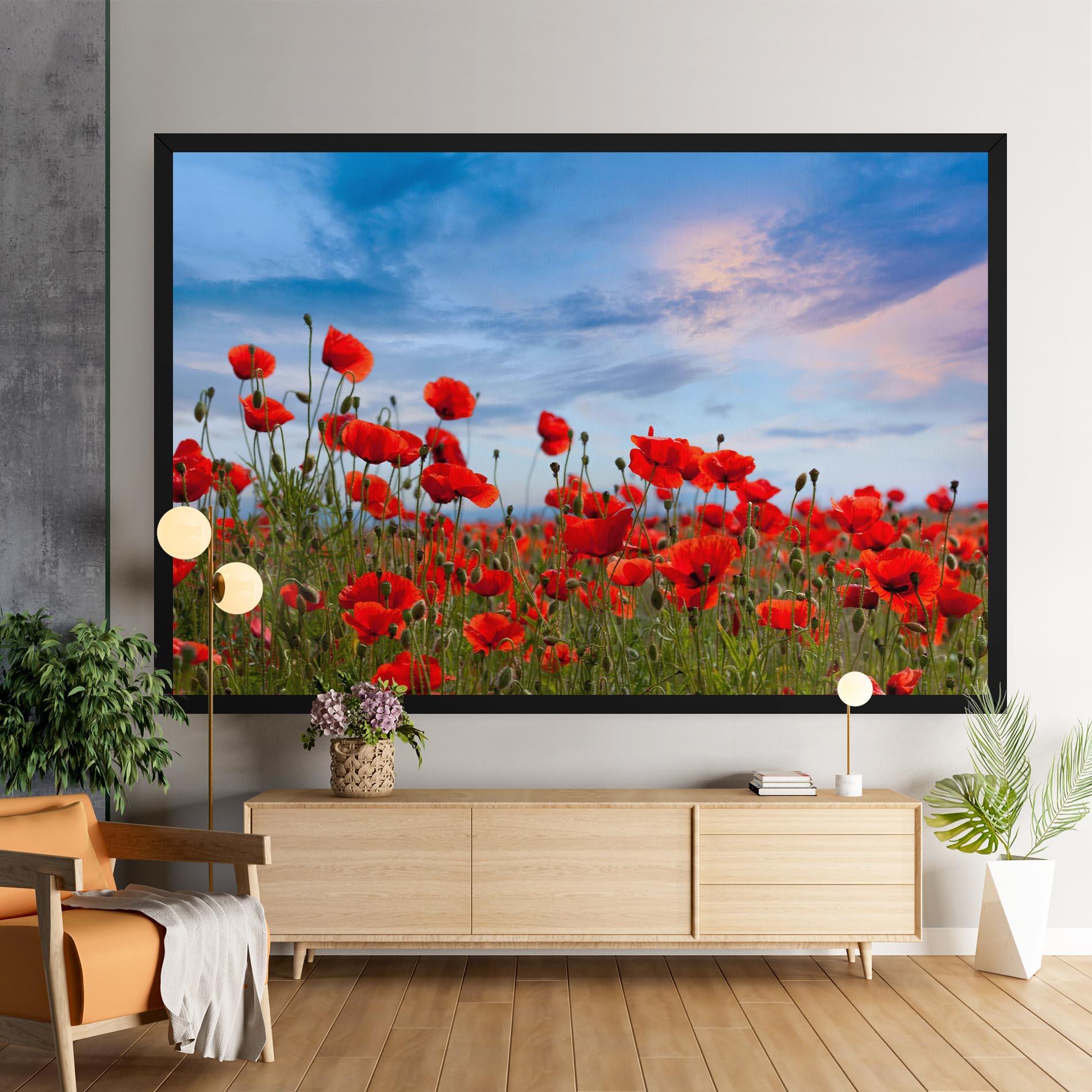 Leinwandbild Poppy Field mockup 9