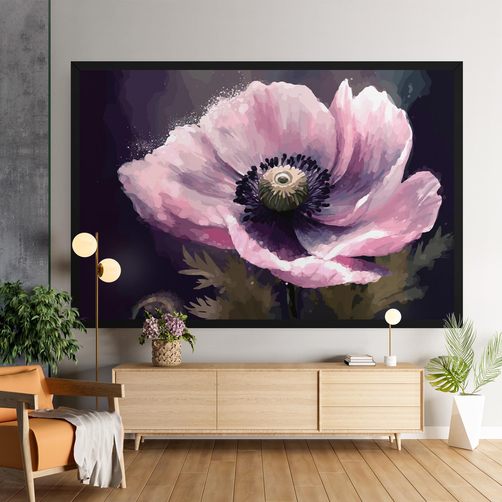 Leinwandbild Pretty Pink Poppy mockup 9