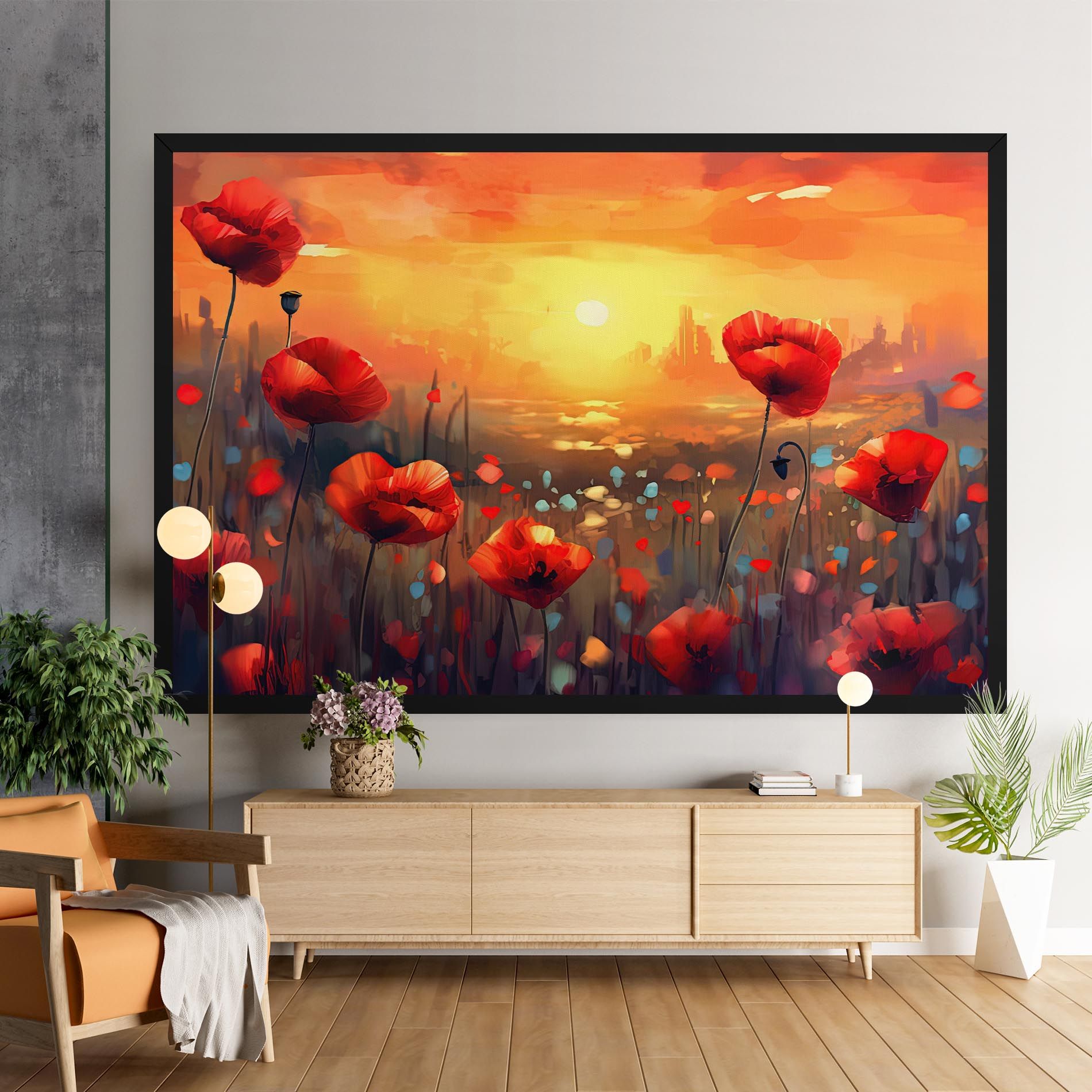 Sunrise Painting Poppies mockup 9