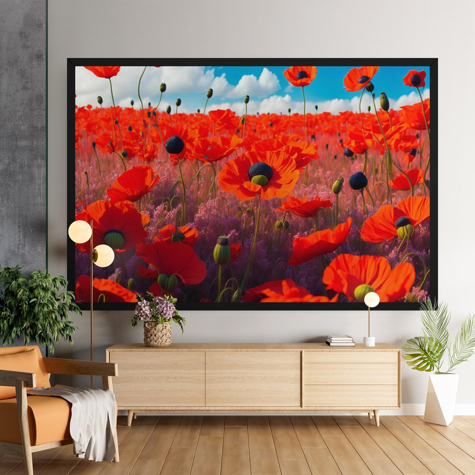 Leinwandbild Wild Poppies mockup 9