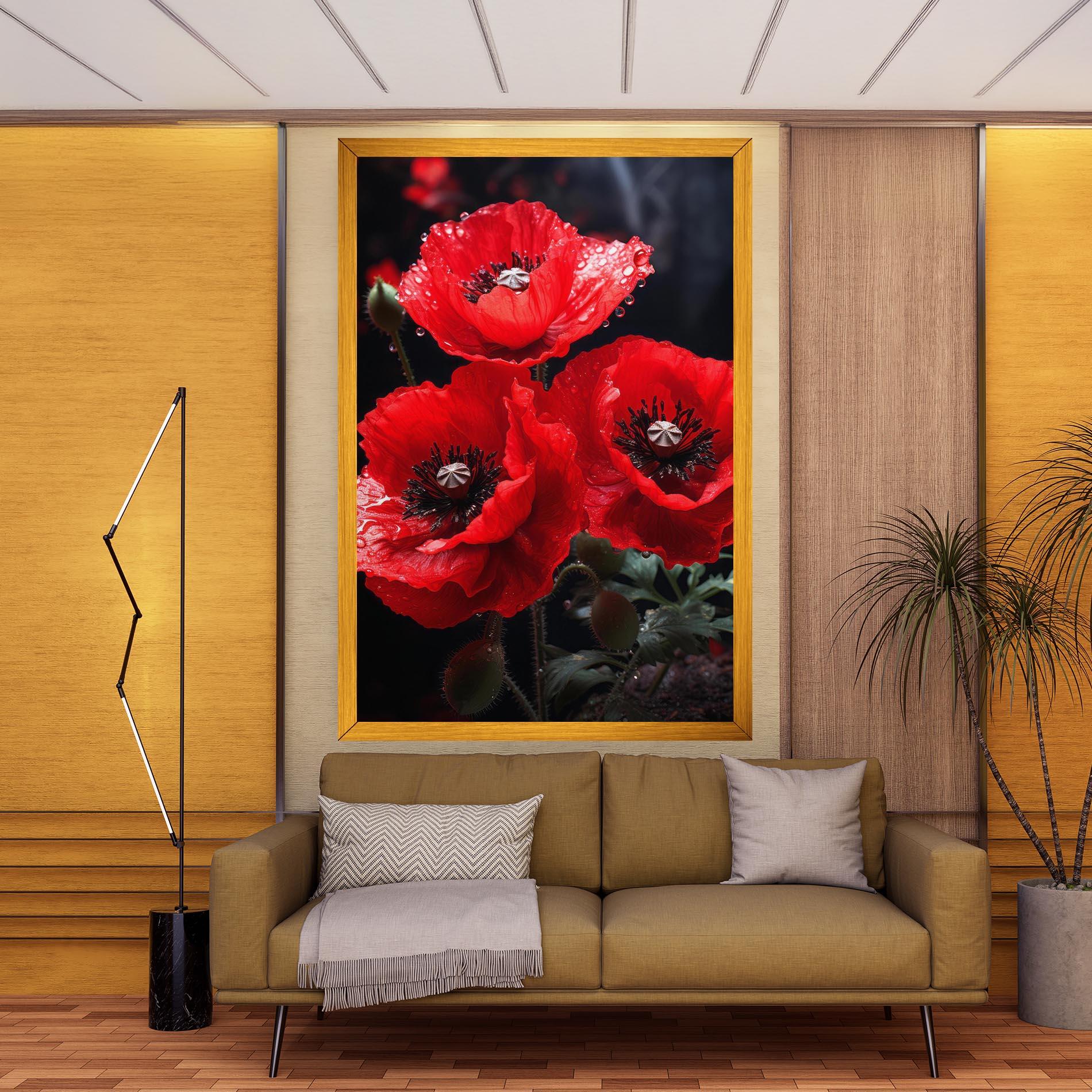 Leinwandbild Red Poppy mockup 9