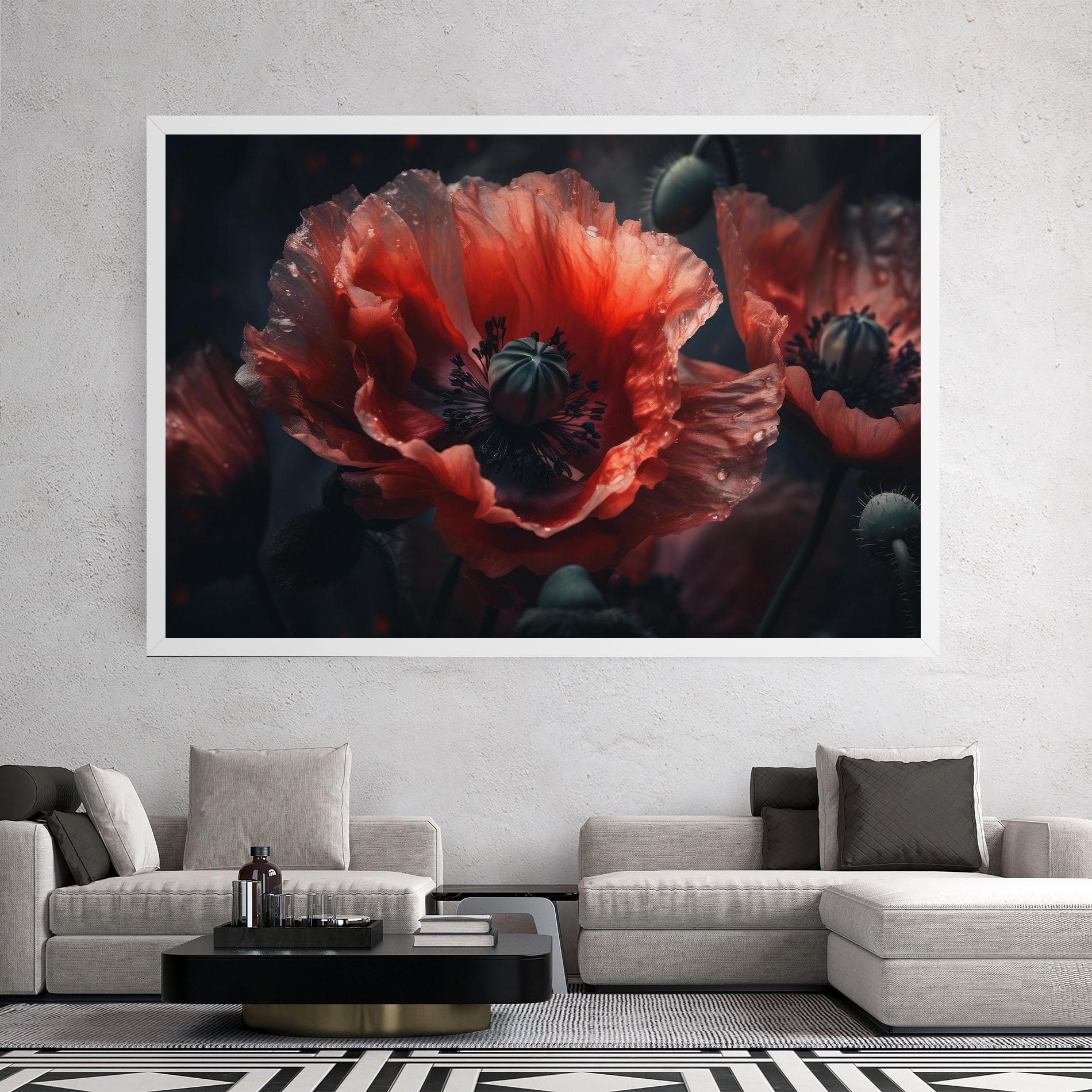 Leinwandbild Dark Shade Poppy mockup 2