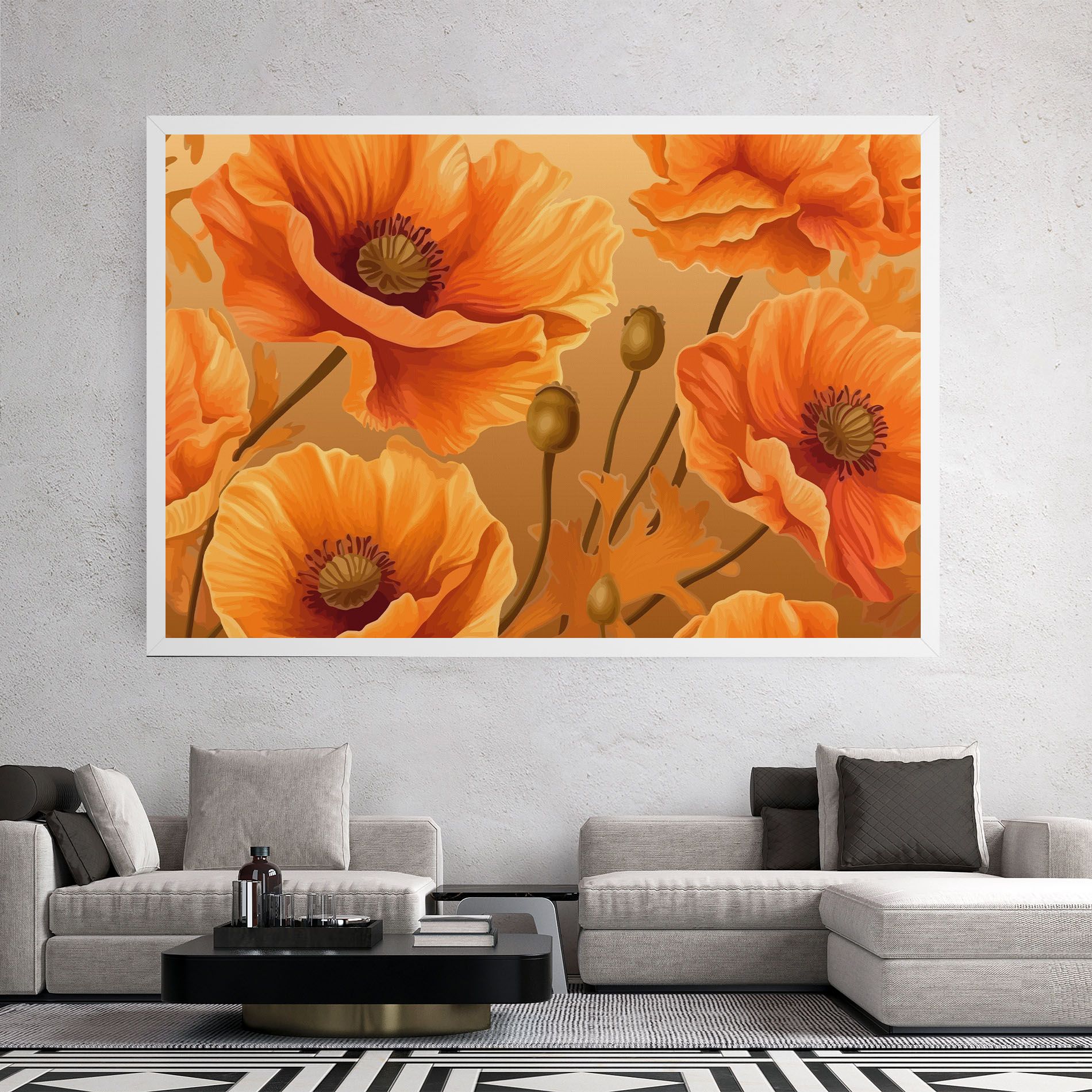 Pastel Orange Poppy mockup 2