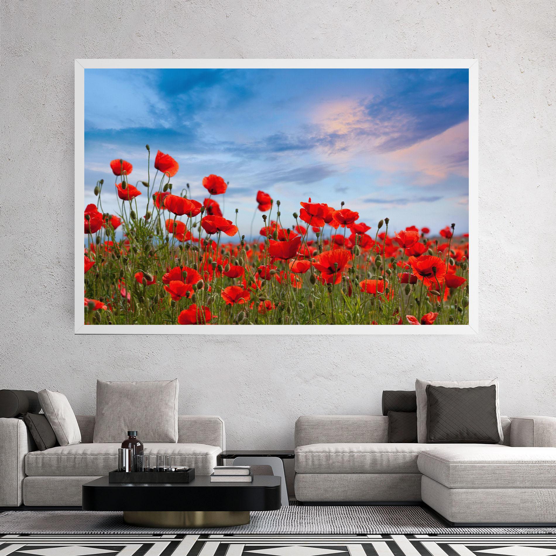 Leinwandbild Poppy Field mockup 2