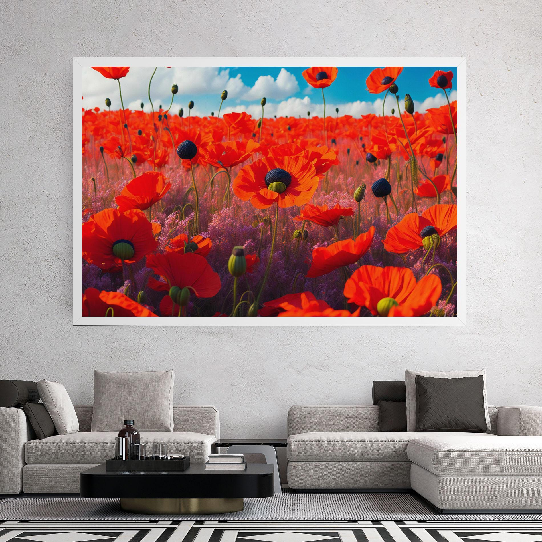 Leinwandbild Wild Poppies mockup 2