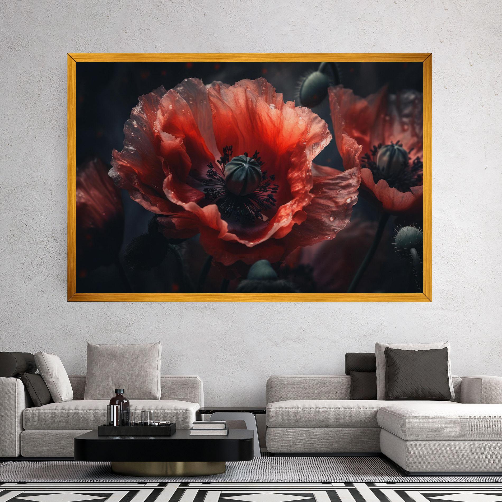 Leinwandbild Dark Shade Poppy mockup 2