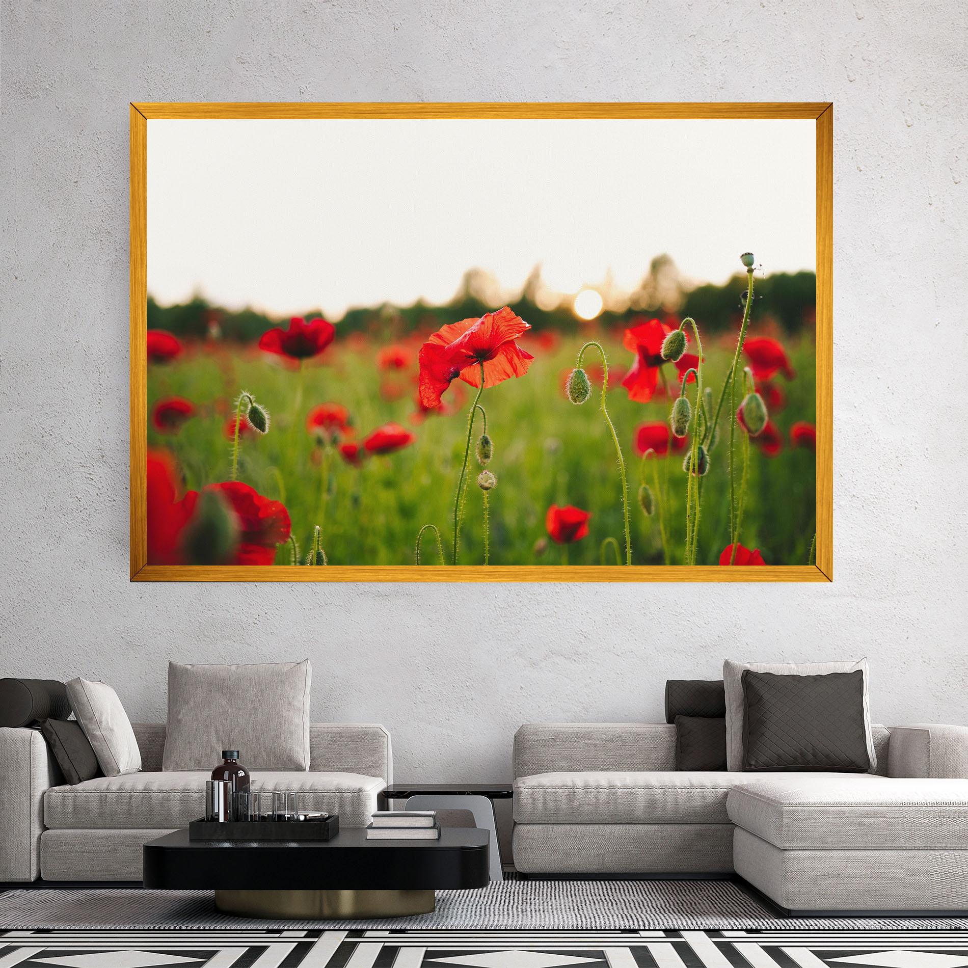 Leinwandbild Poppies Field mockup 2