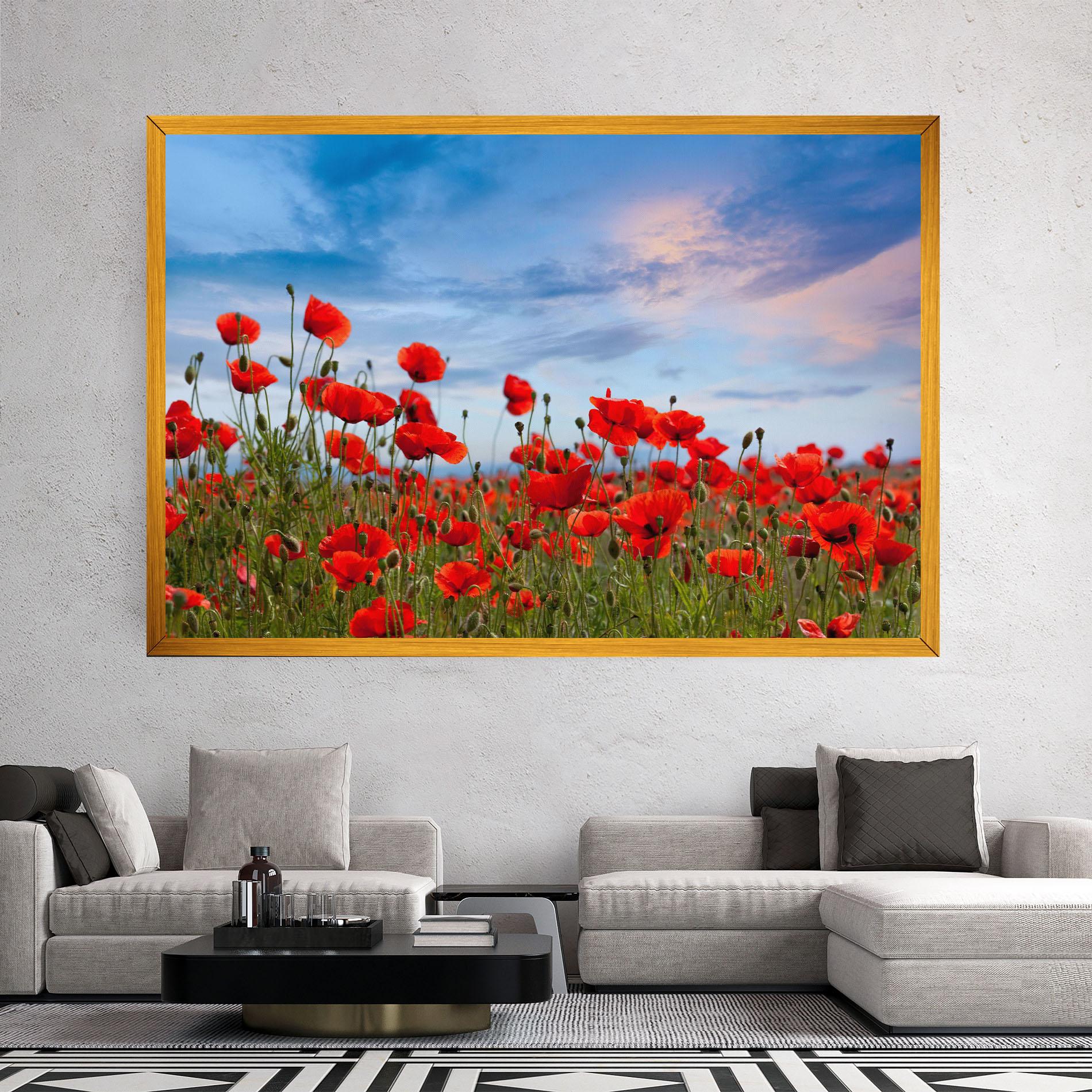 Leinwandbild Poppy Field mockup 2